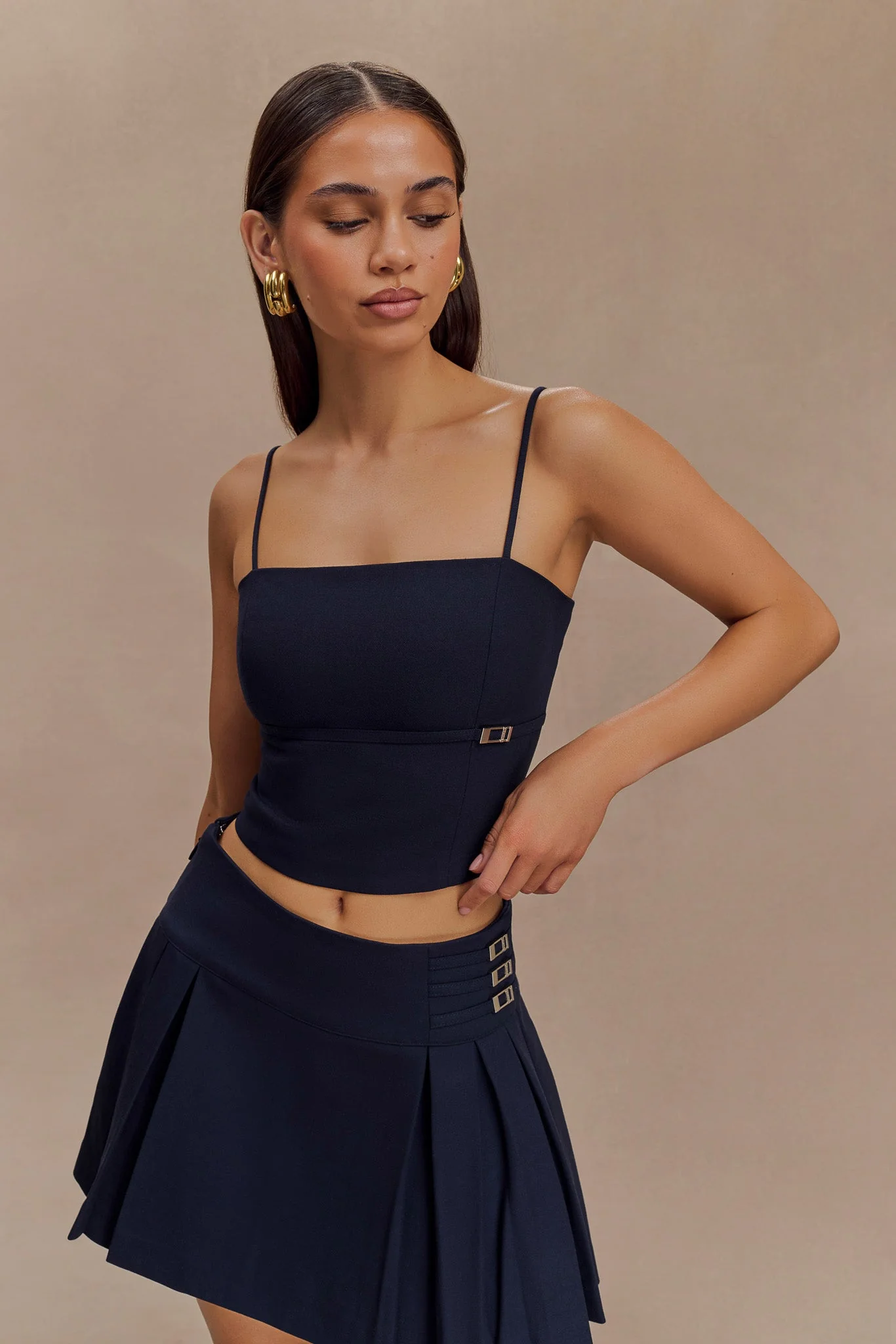 Aberley Crop Top - Dark Navy - Image 7