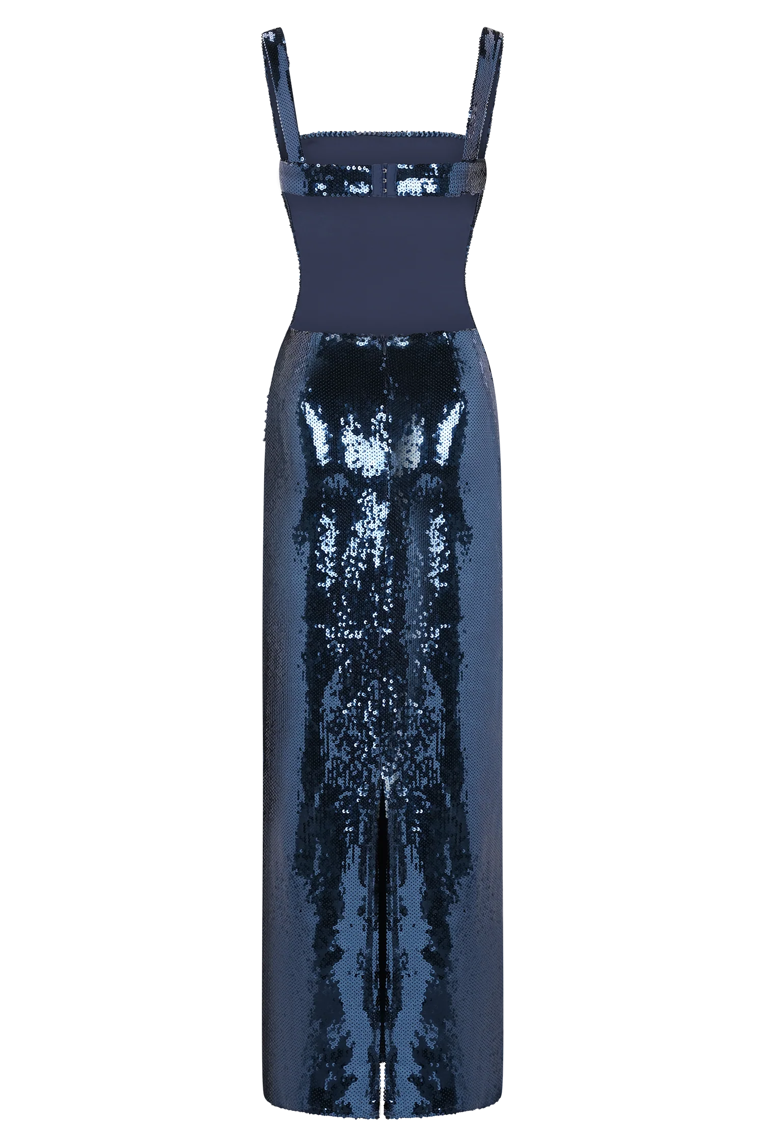 Adoria Sequin Cut Out Maxi Dress - Navy - Image 11