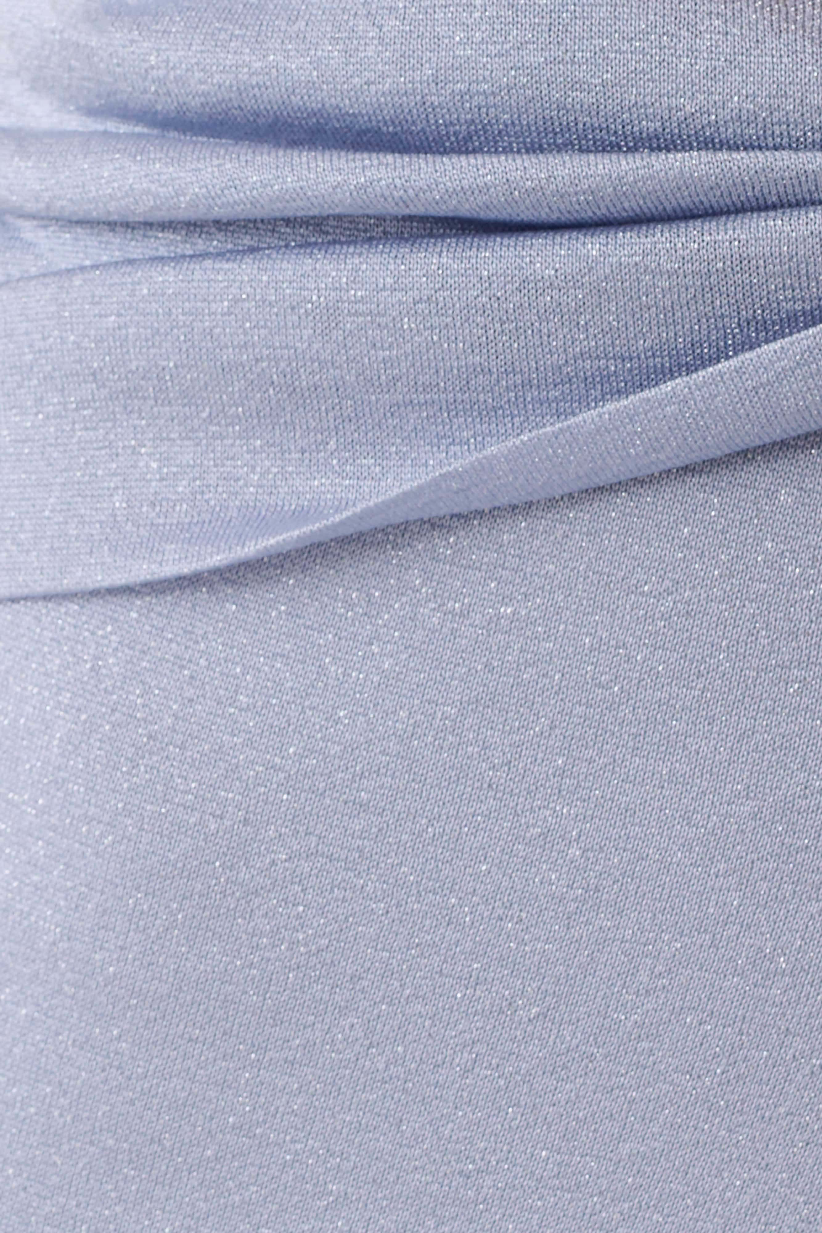 Adrienne Lurex Knot Maxi Skirt - Pastel Blue - Image 8