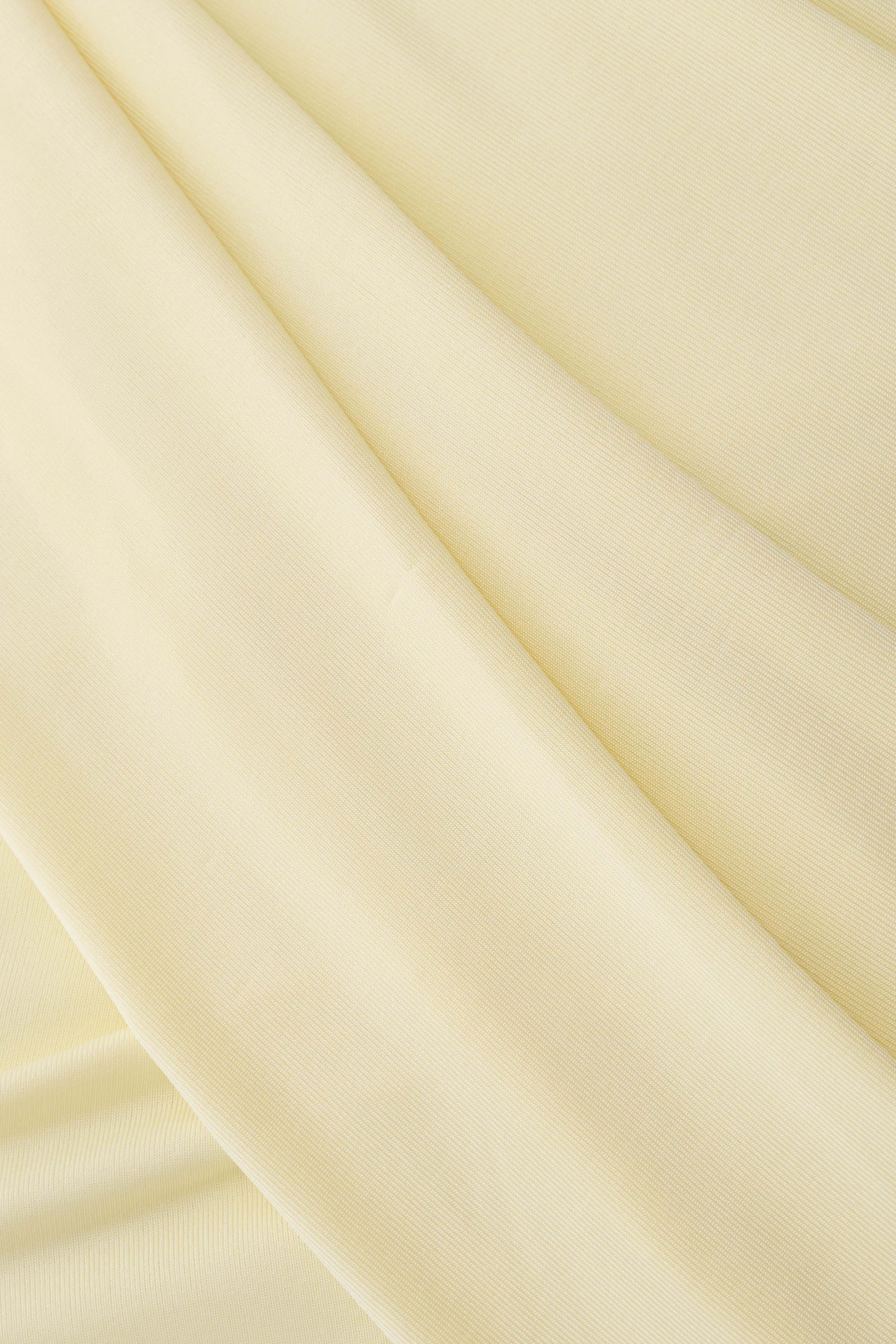 Adrienne One Shoulder Slinky Top - Lemon - Image 6