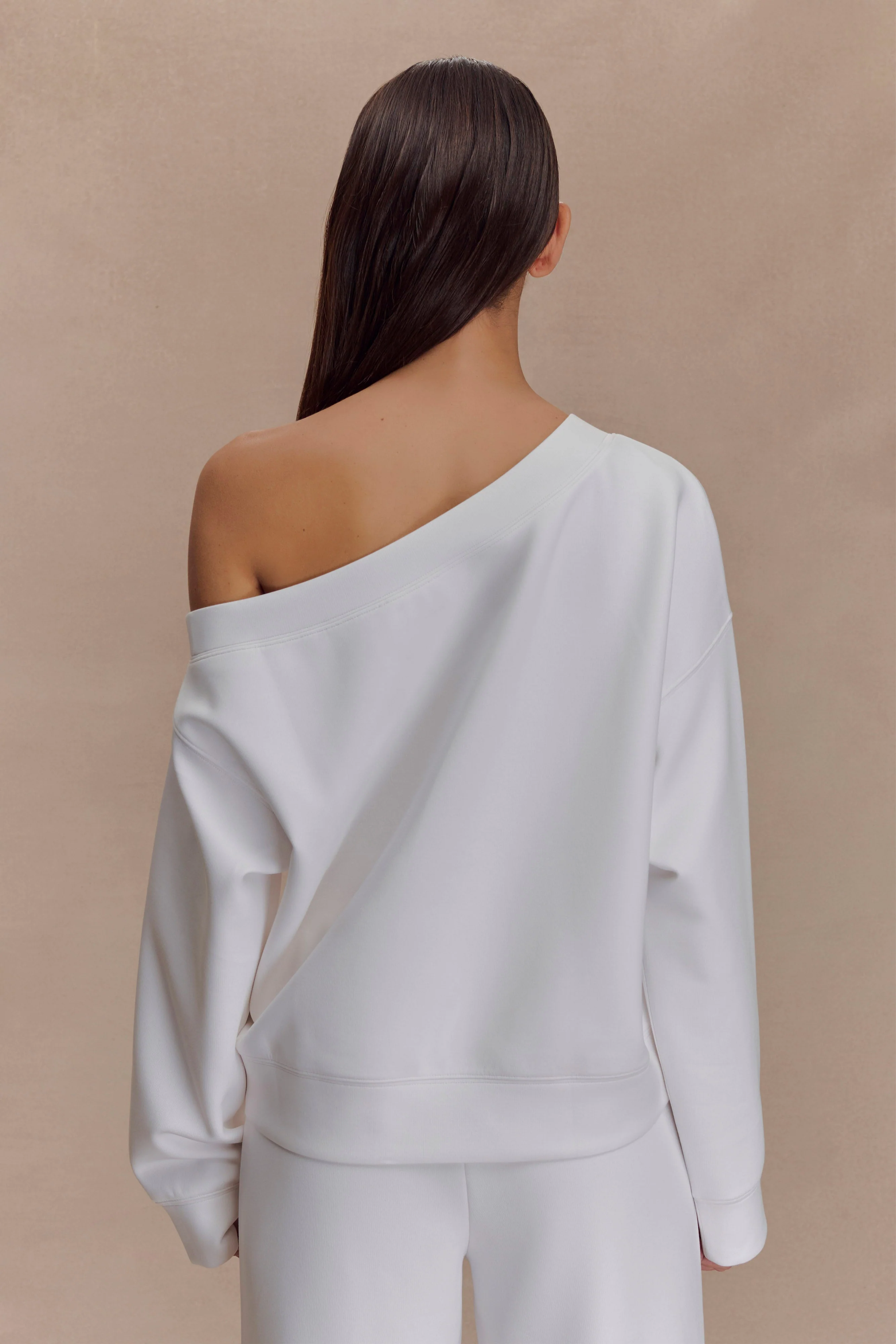 Aiden Slouchy Crew Jumper - Ivory - Image 2