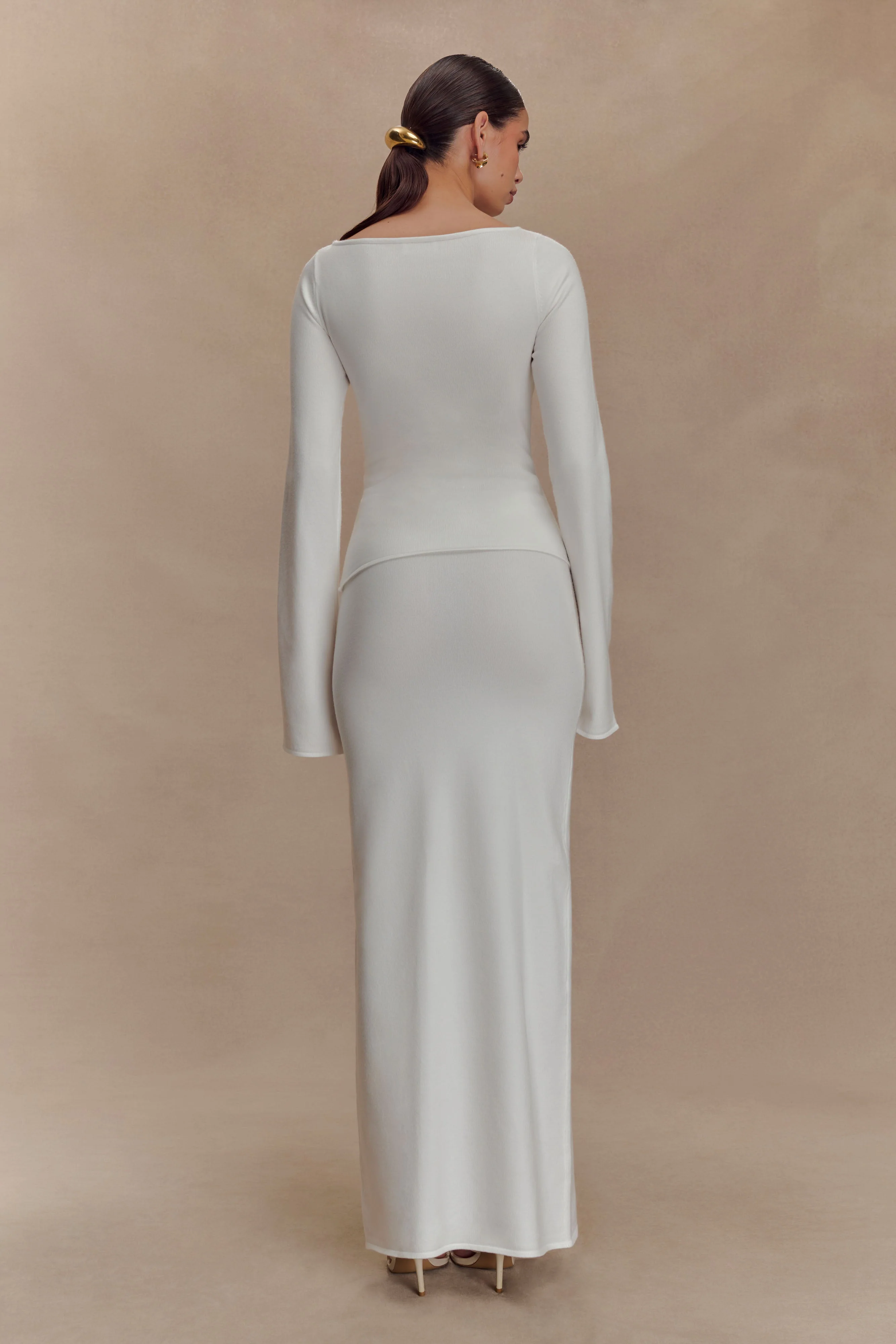 Alejandra Knit Maxi Skirt - White - Image 5