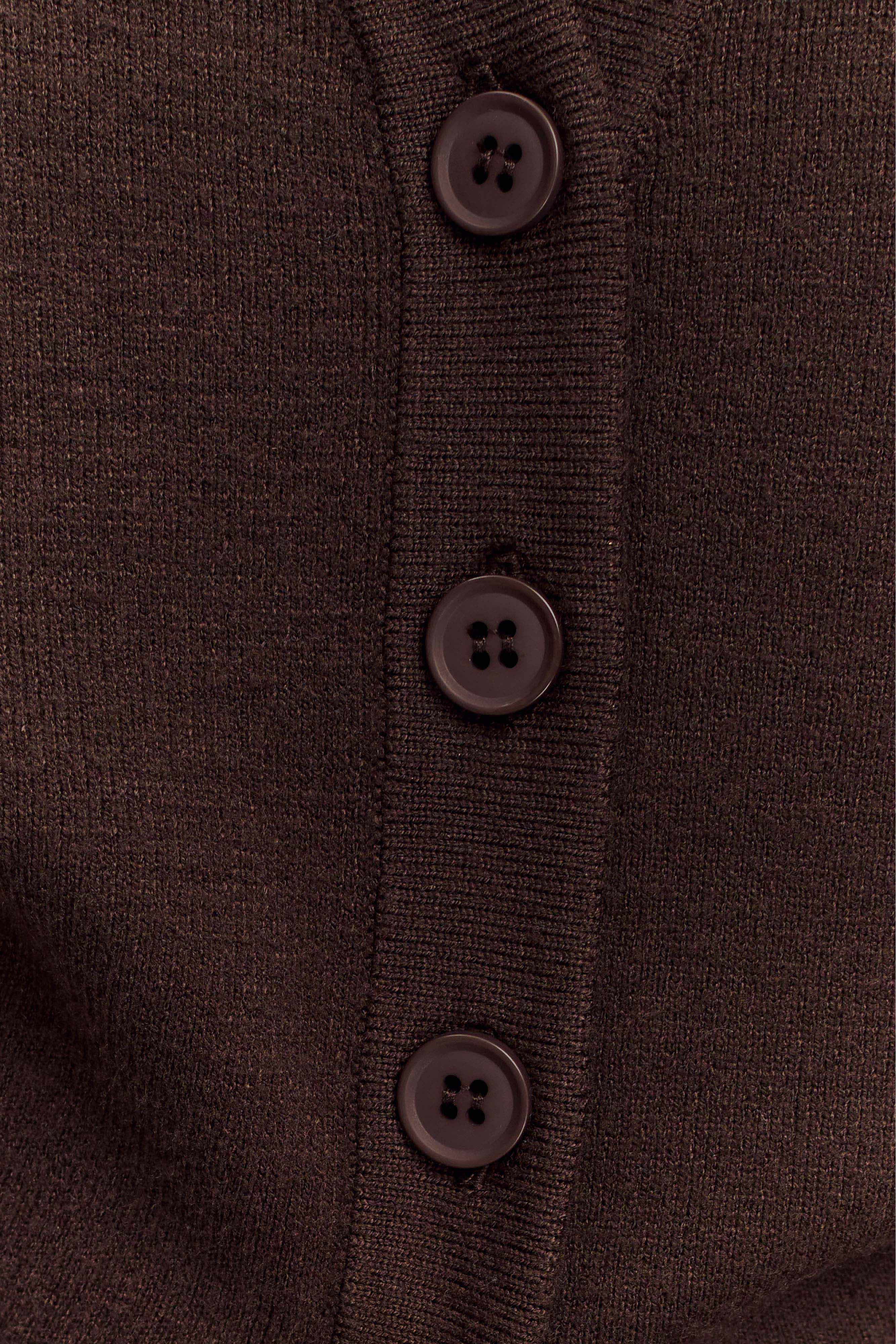 Alexia Buttoned Oversized Cardigan - Dark Chocolate - Image 6