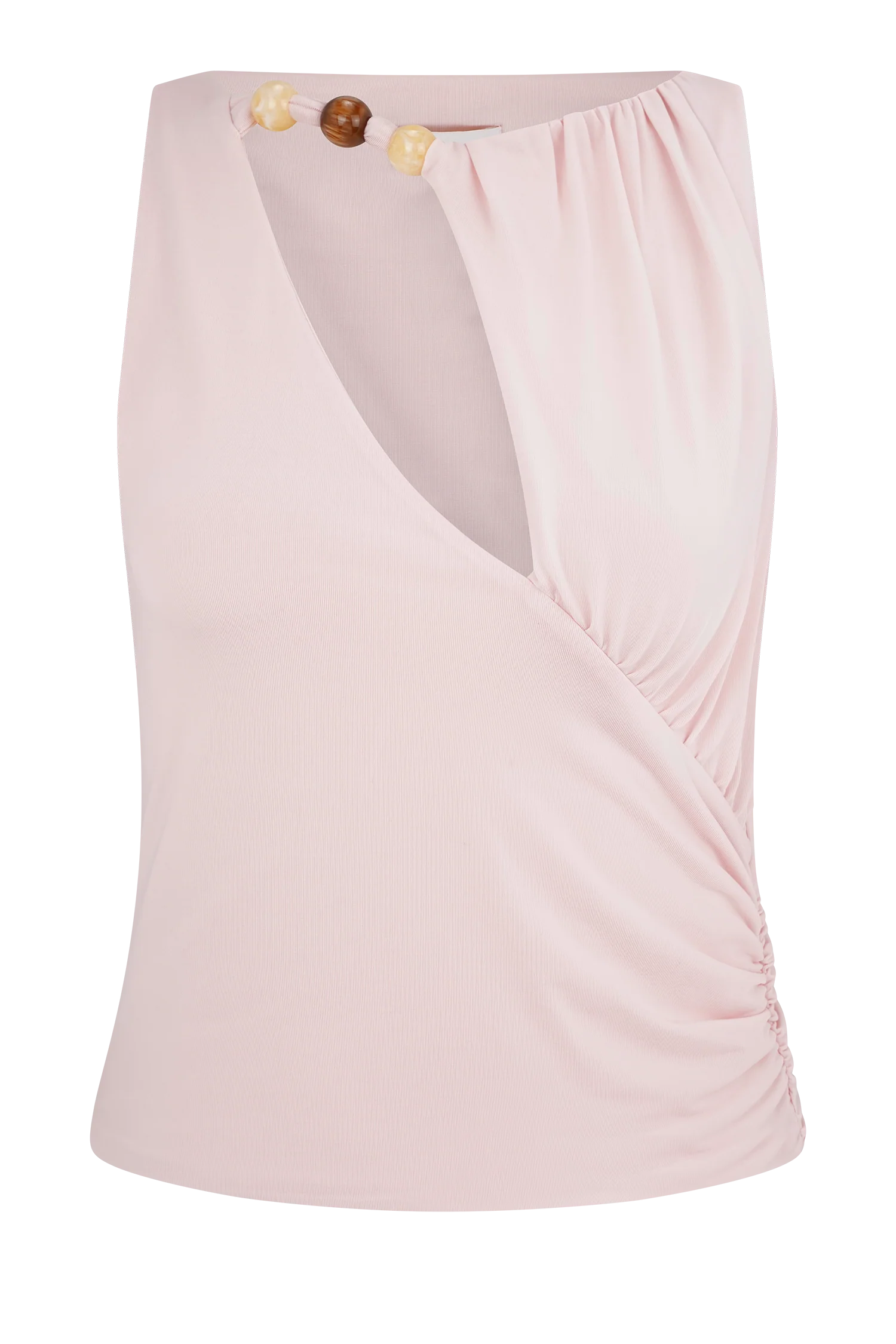 Alicent Slinky Beaded Top - Pale Pink - Image 7
