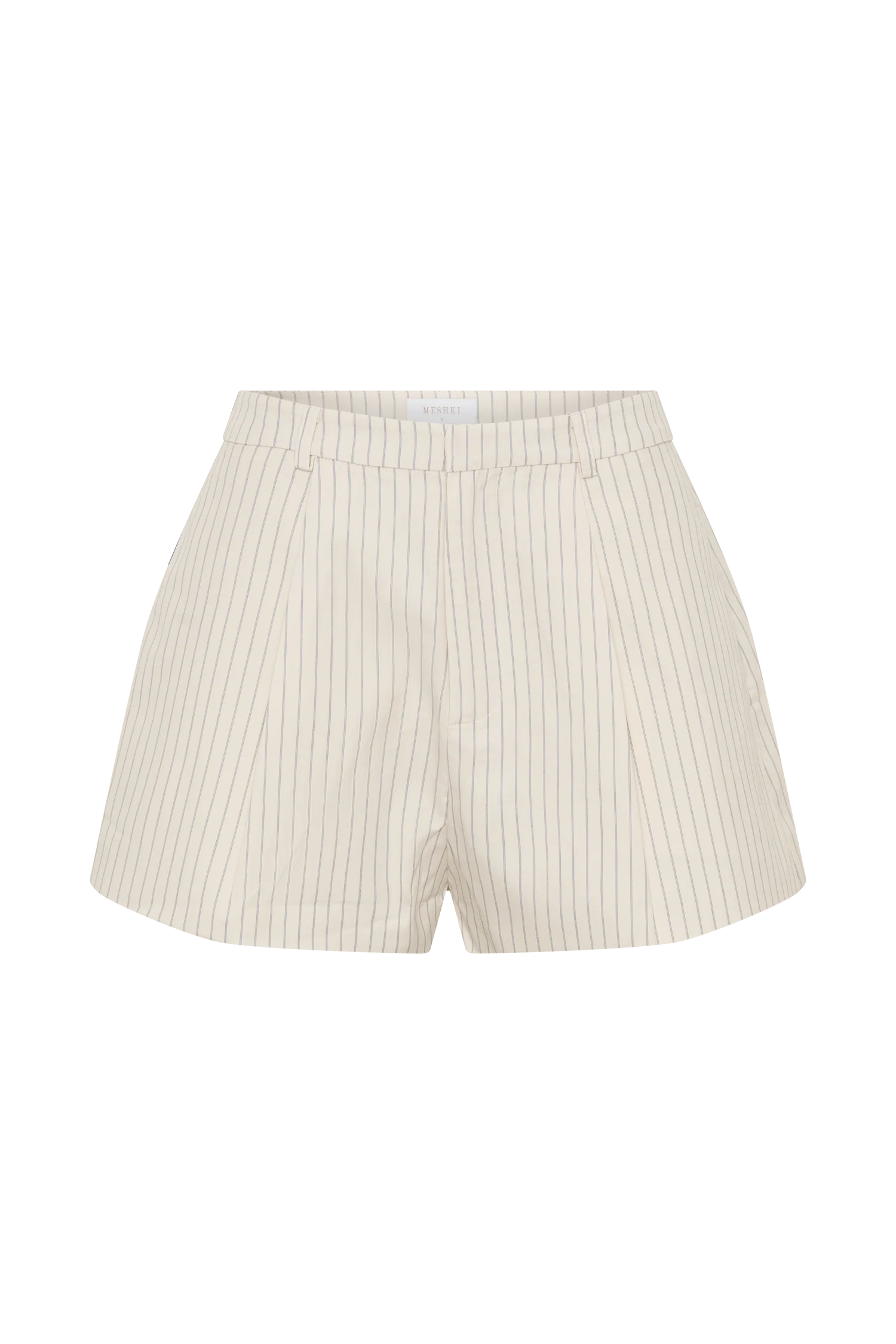Alina Pintuck Cotton Shorts - Stripe - Image 8
