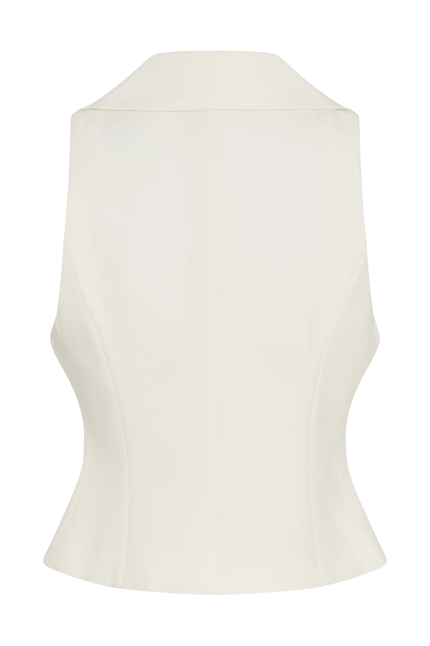 Alix Mixed Button Vest - Ivory - Image 8