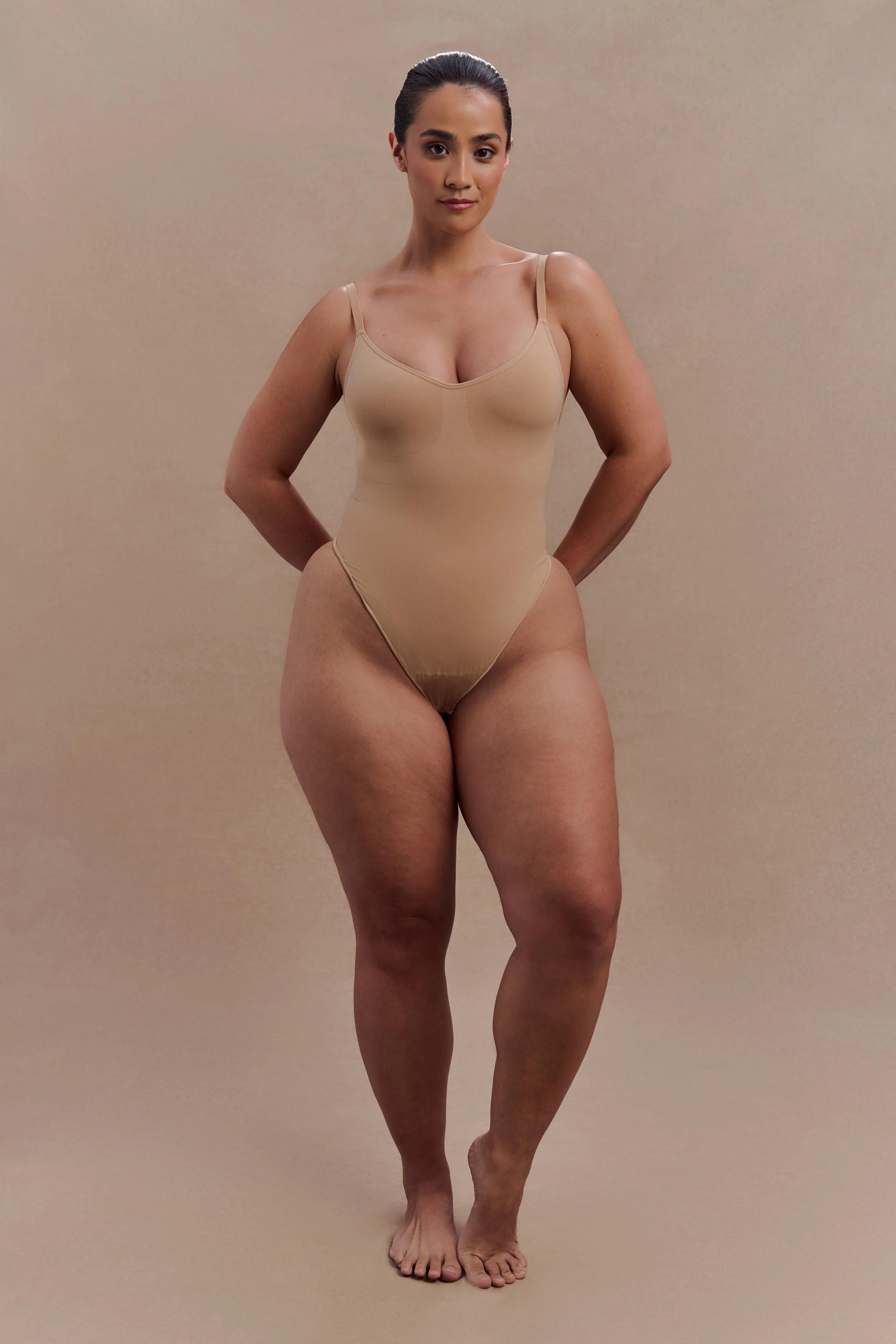 Alyssa Backless Shapewear Bodysuit - Beige - Image 5