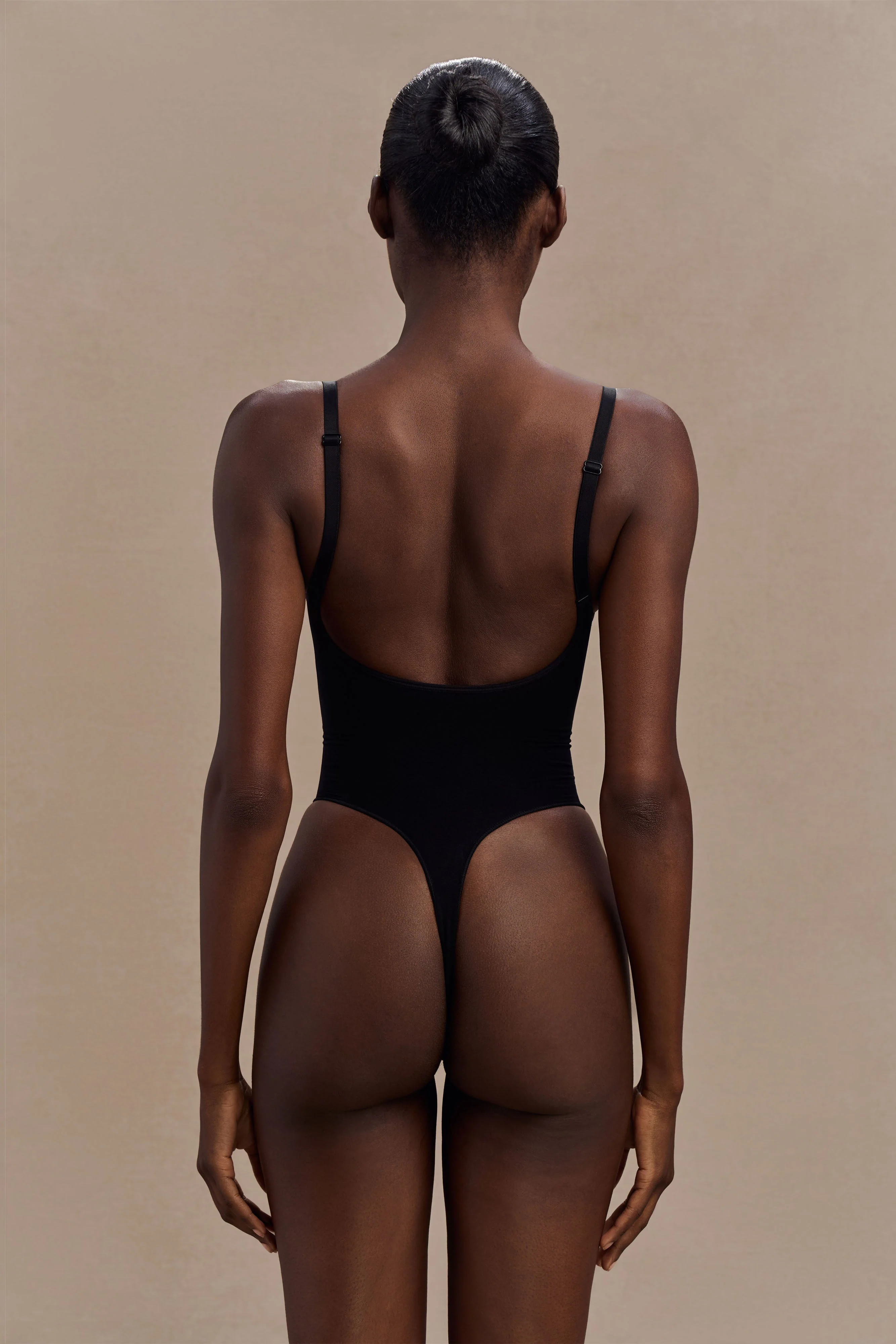 Alyssa Backless Shapewear Bodysuit - Black - Image 2
