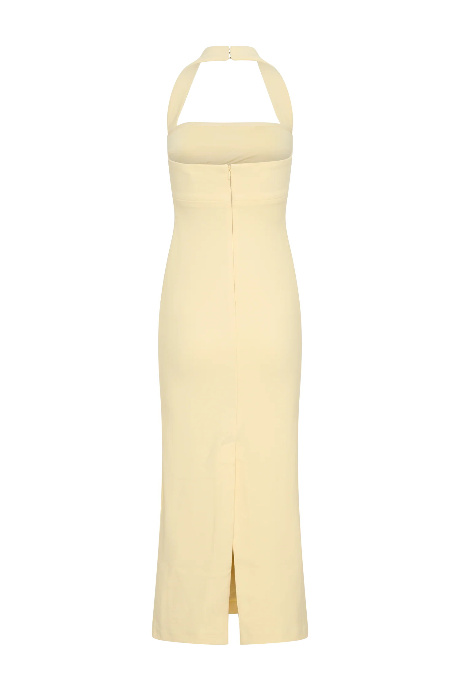 Amelita Suiting Halter Midi Dress - Pale Lemon - Image 8