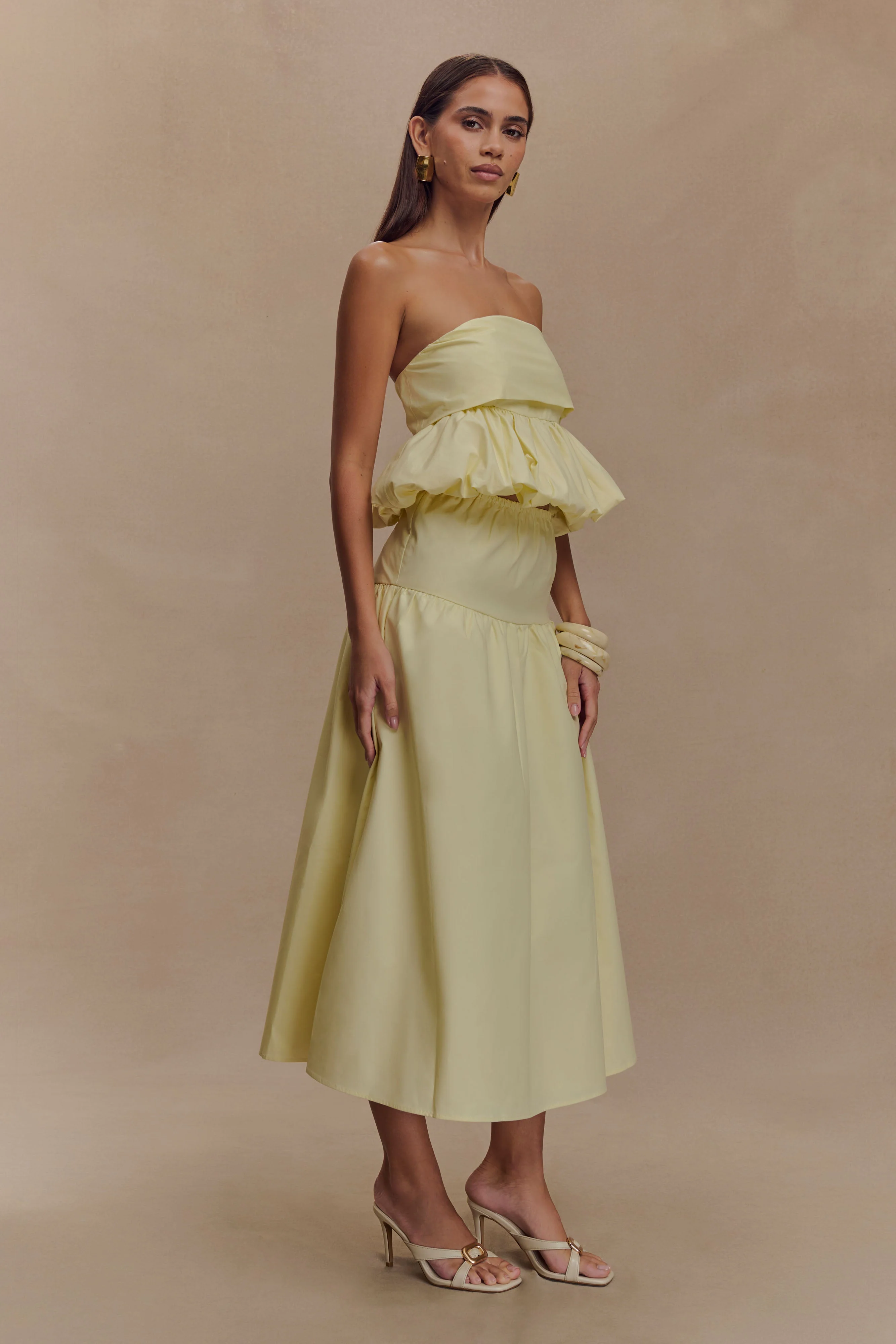Amirah Midi Skirt - Lemon - Image 5