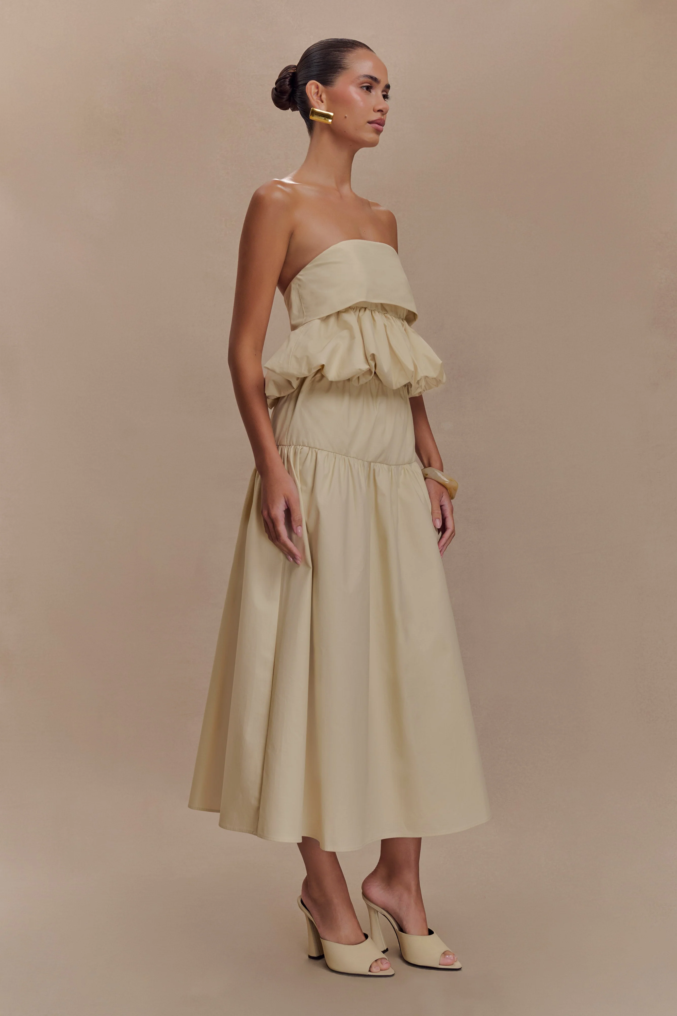 Amirah Midi Skirt - Nude - Image 3
