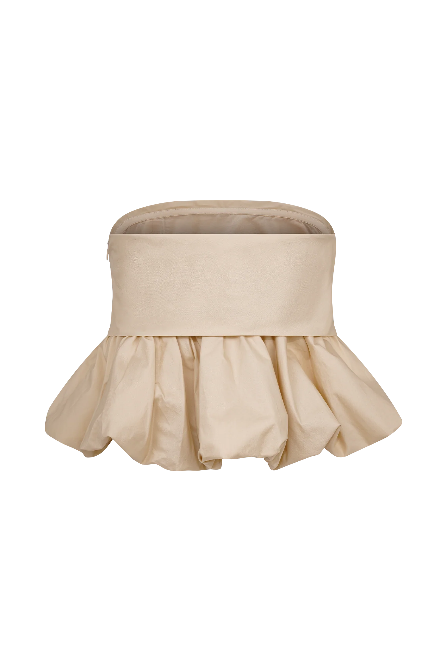 Amirah Strapless Bubble Crop Top - Nude - Image 6