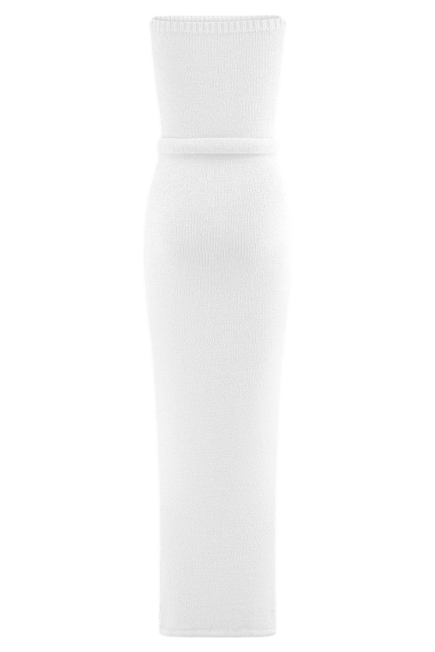 Andrea Strapless Knit Maxi Dress - White - Image 6