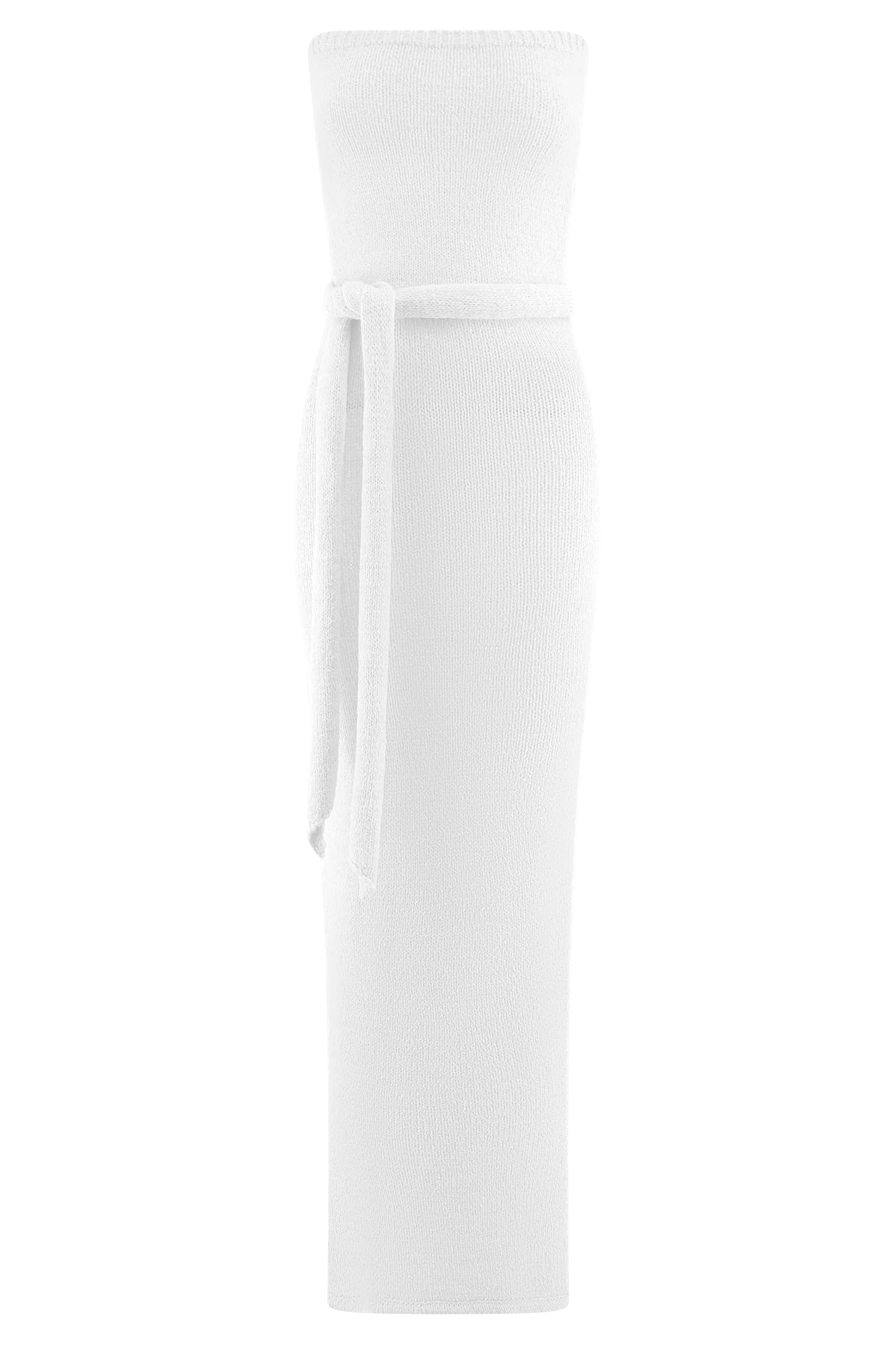 Andrea Strapless Knit Maxi Dress - White - Image 7