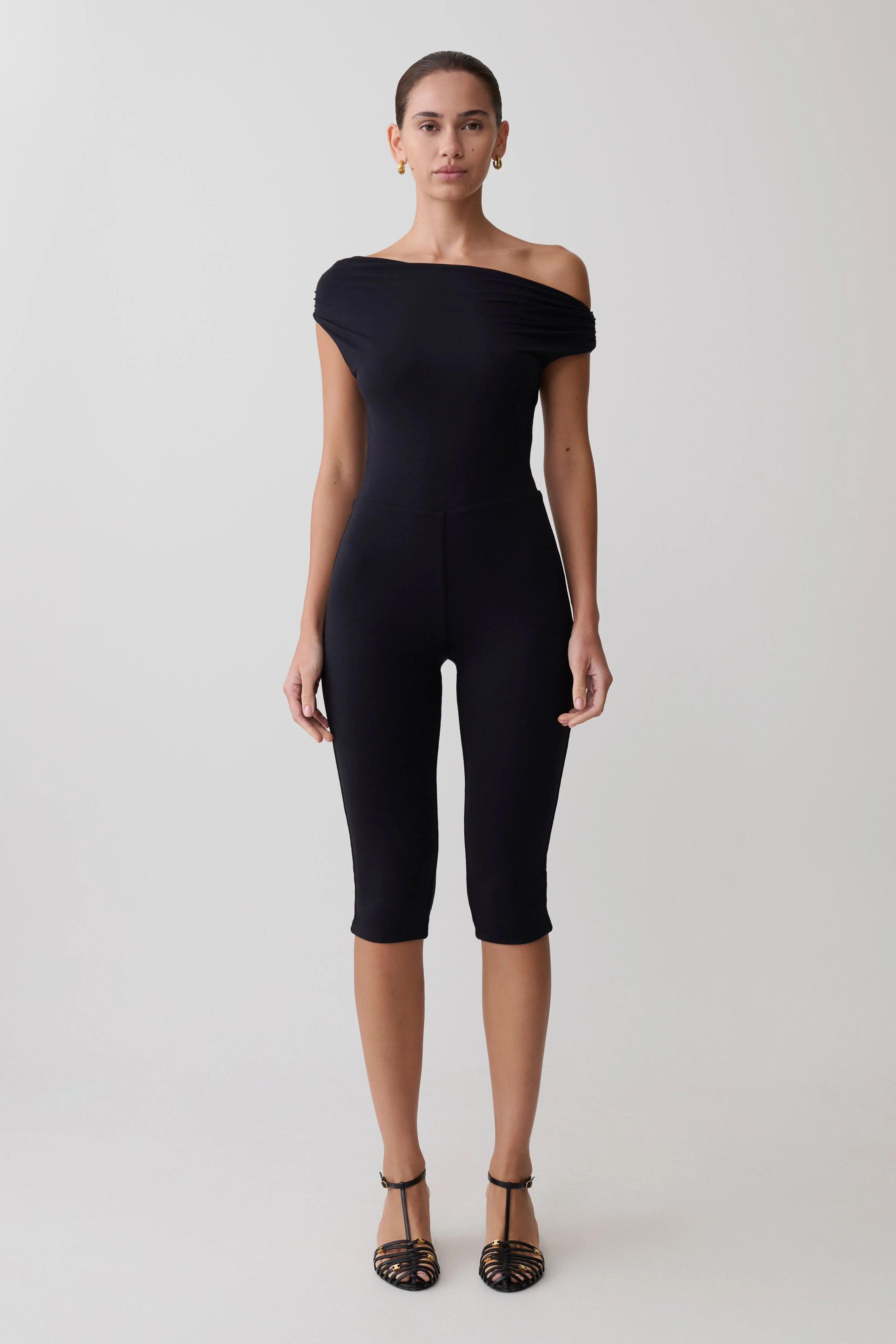 Anh One Shoulder Modal Jumpsuit - Black - Image 4