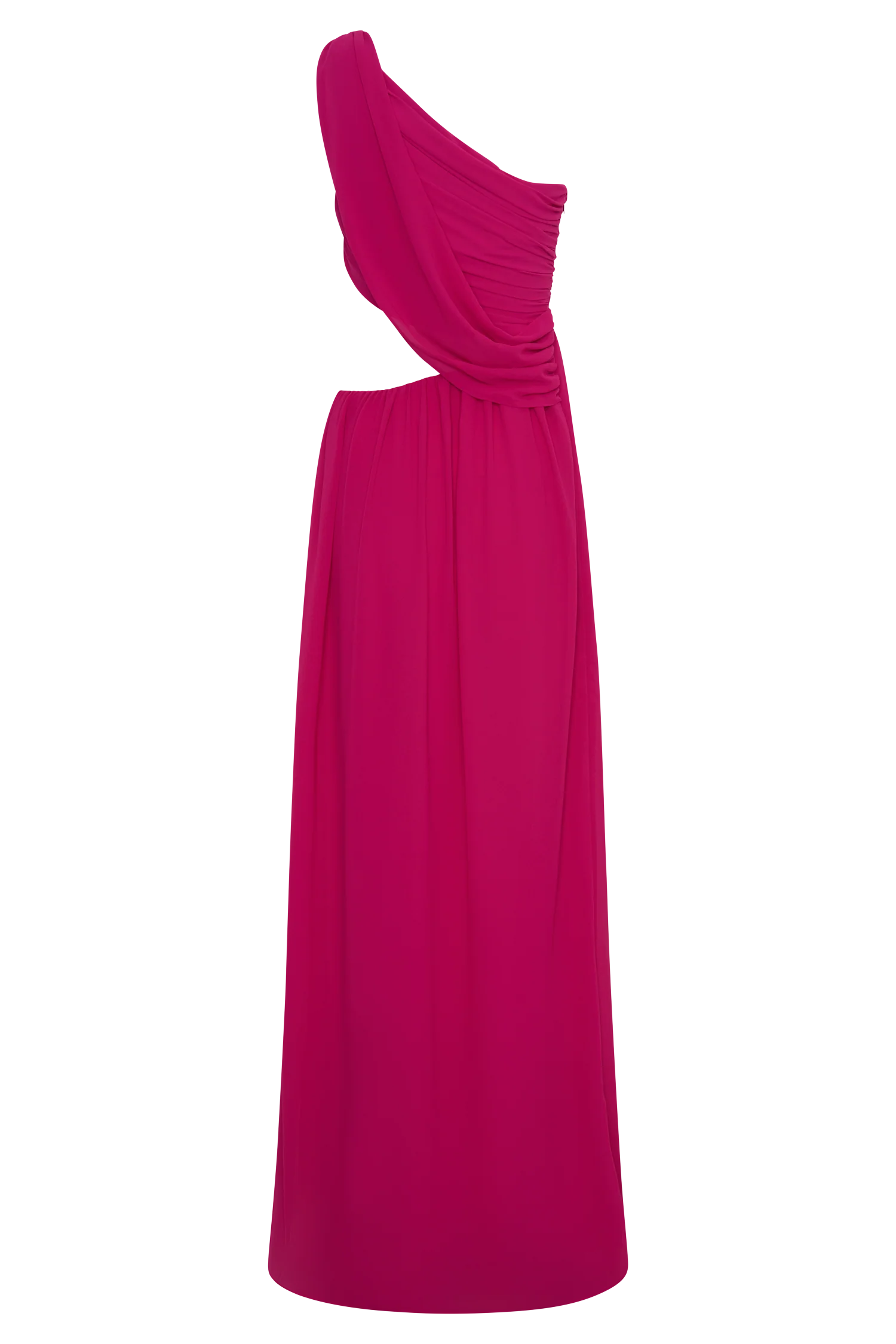 Aria Chiffon Cut Out Maxi Dress - Fuchsia - Image 6