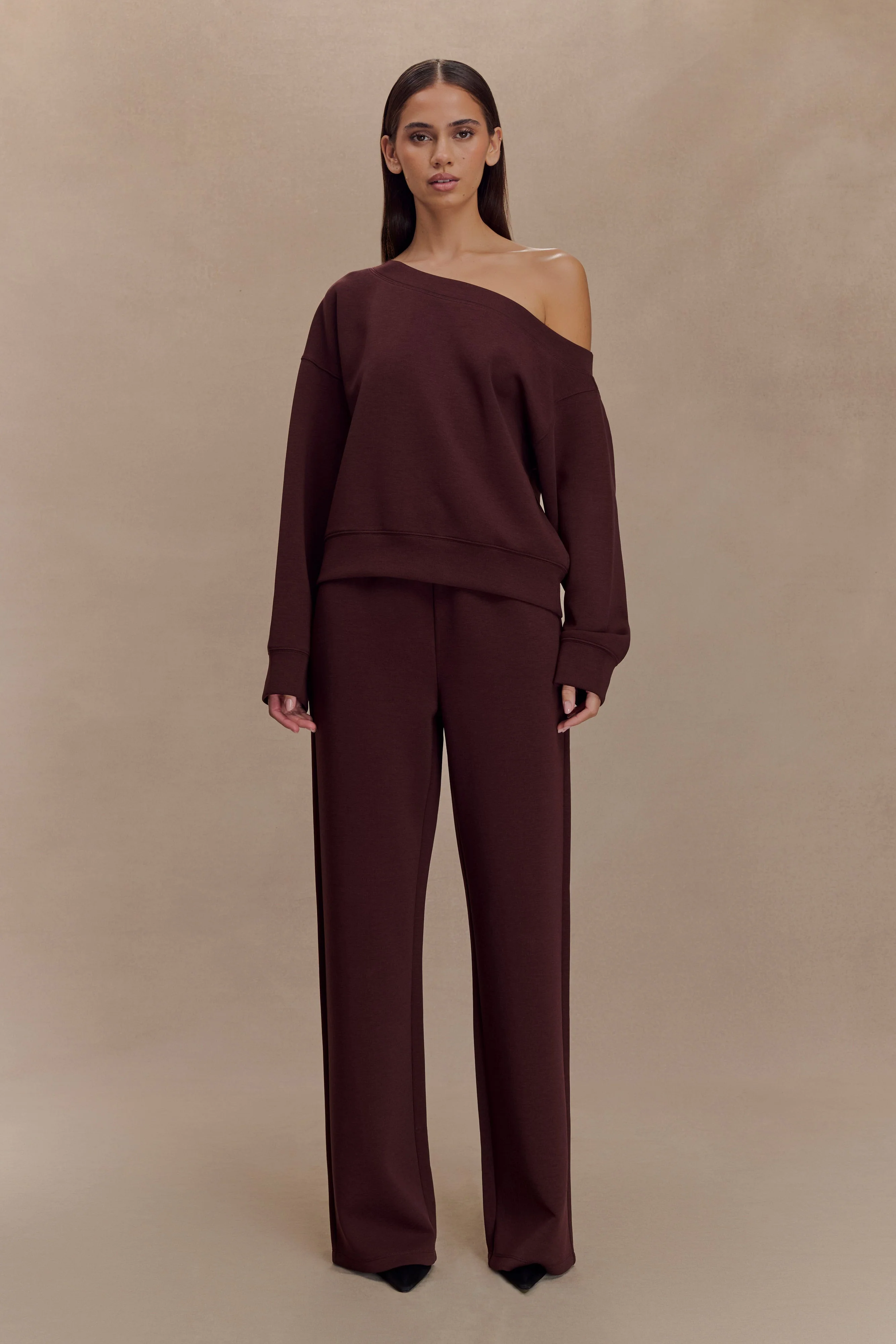 August Straight Leg Jogger - Chocolate - Image 3