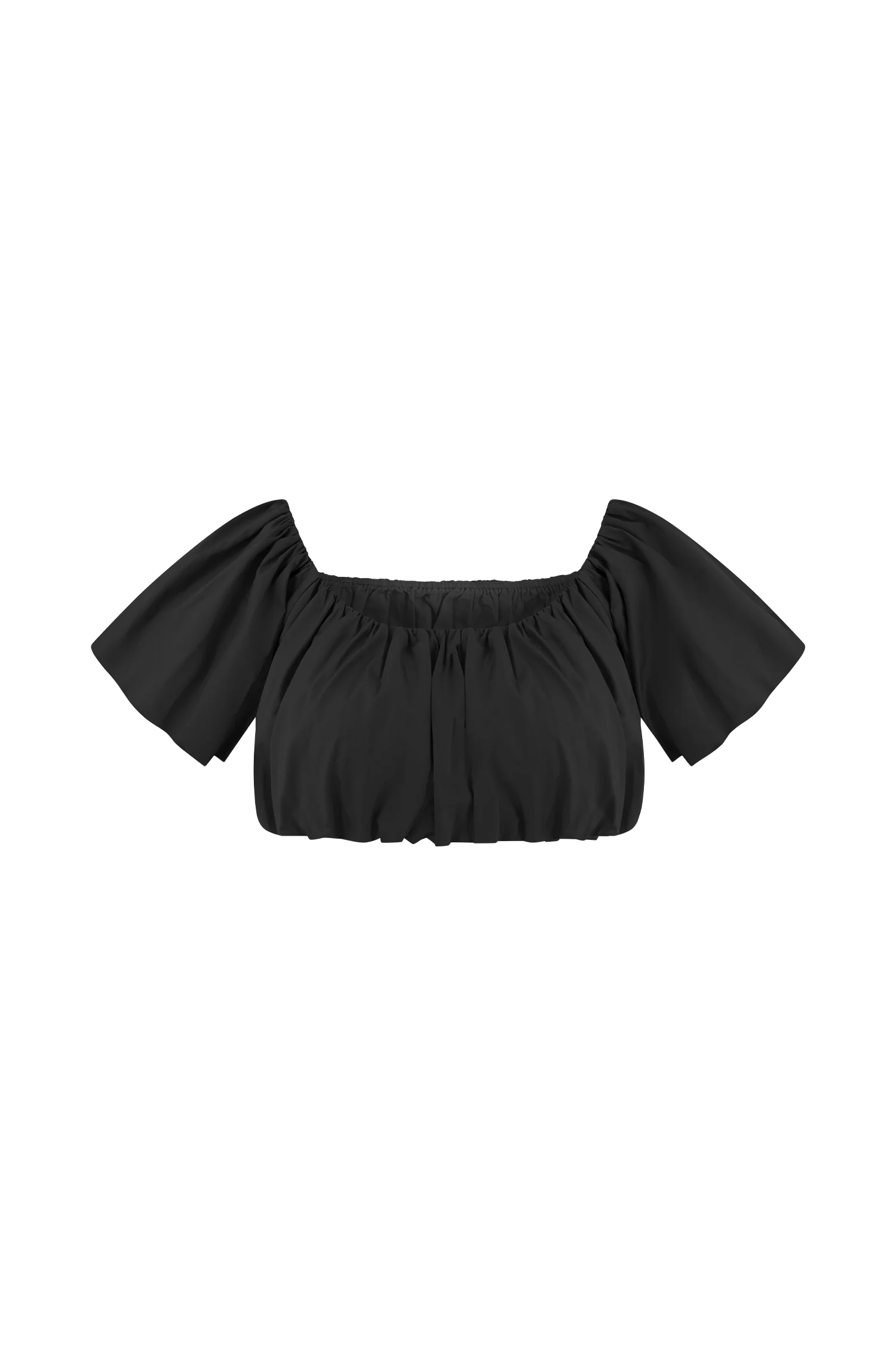 Autumn Off Shoulder Bubble Top - Black - Image 9