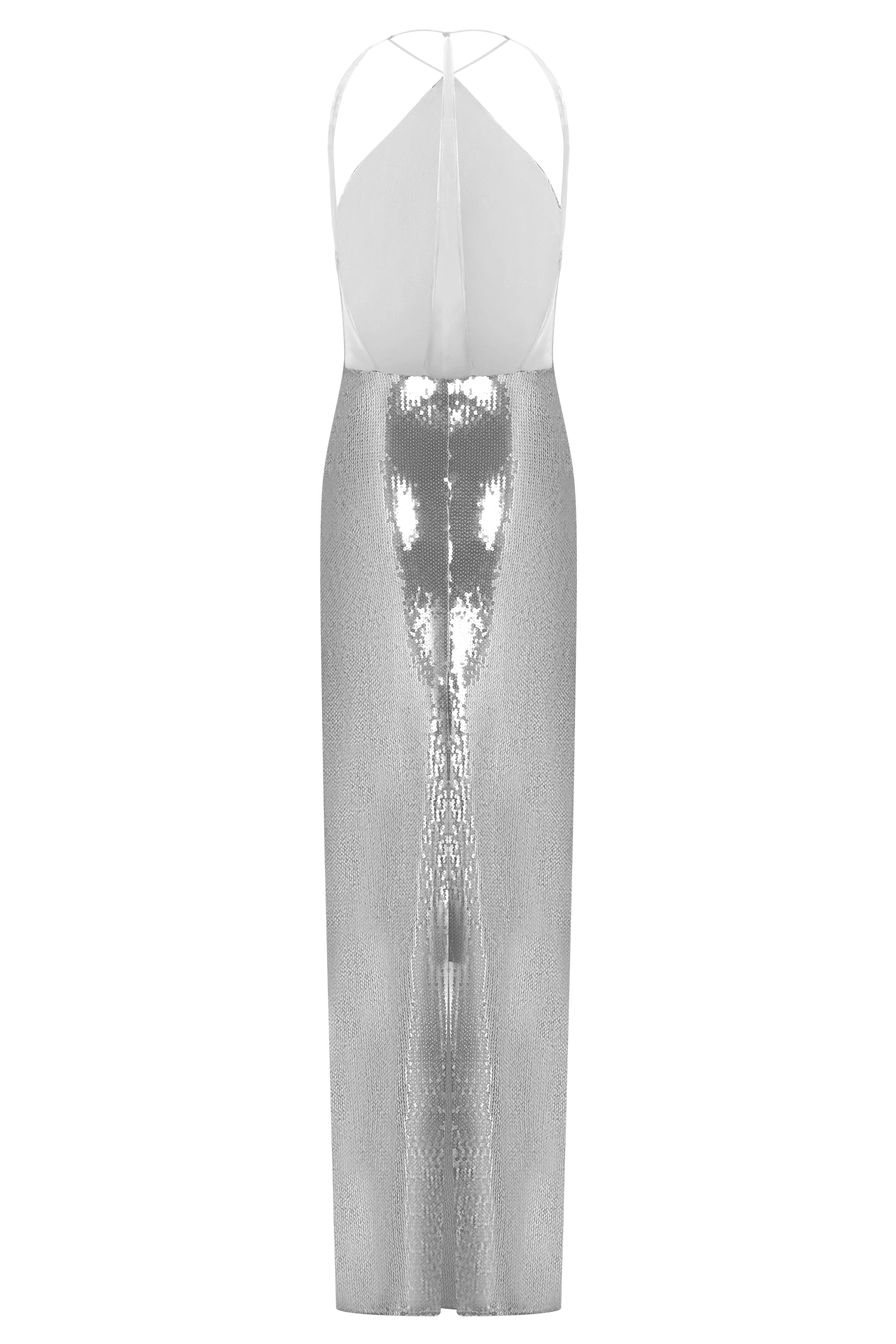 Baldwin Sequin Cut Out Maxi Dress - Silver - Image 11