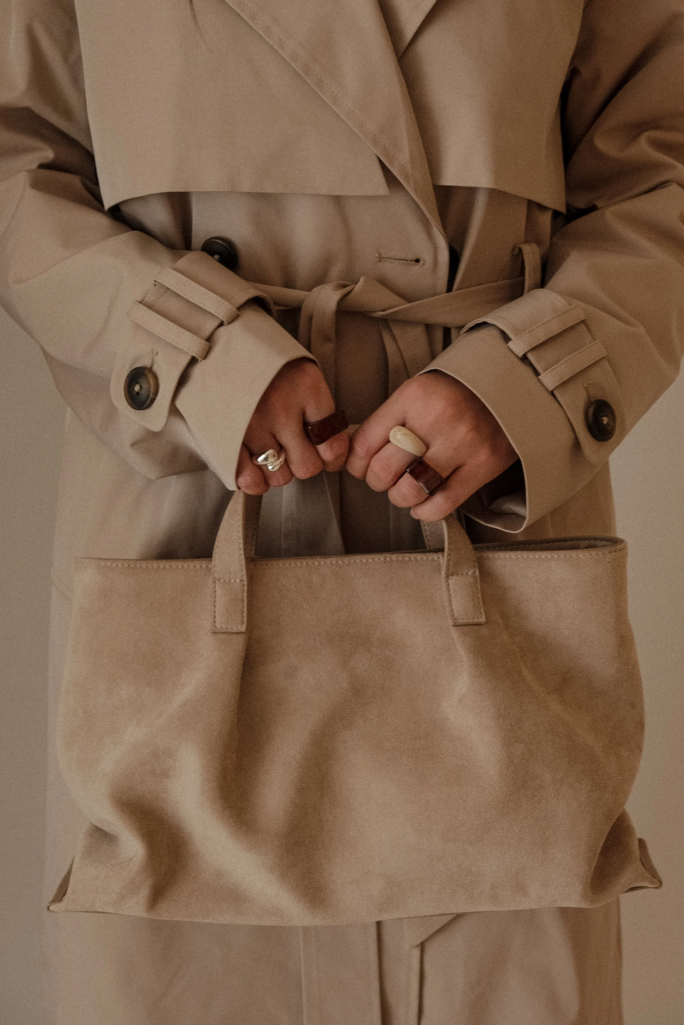 Baylor Faux Suede Bag - Natural - Image 2