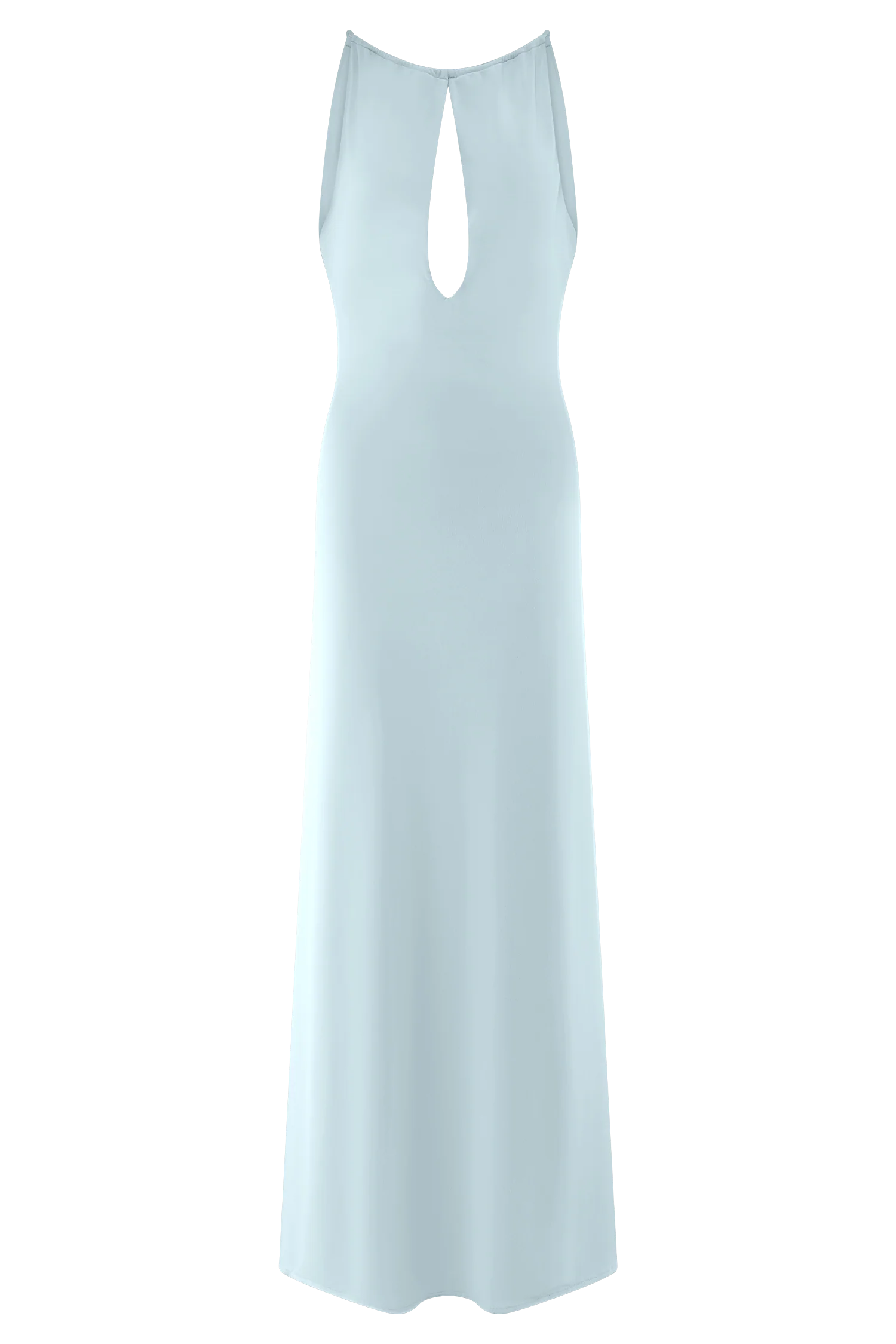 Beryl Slinky Maxi Dress With Pearls - Pale Blue - Image 6