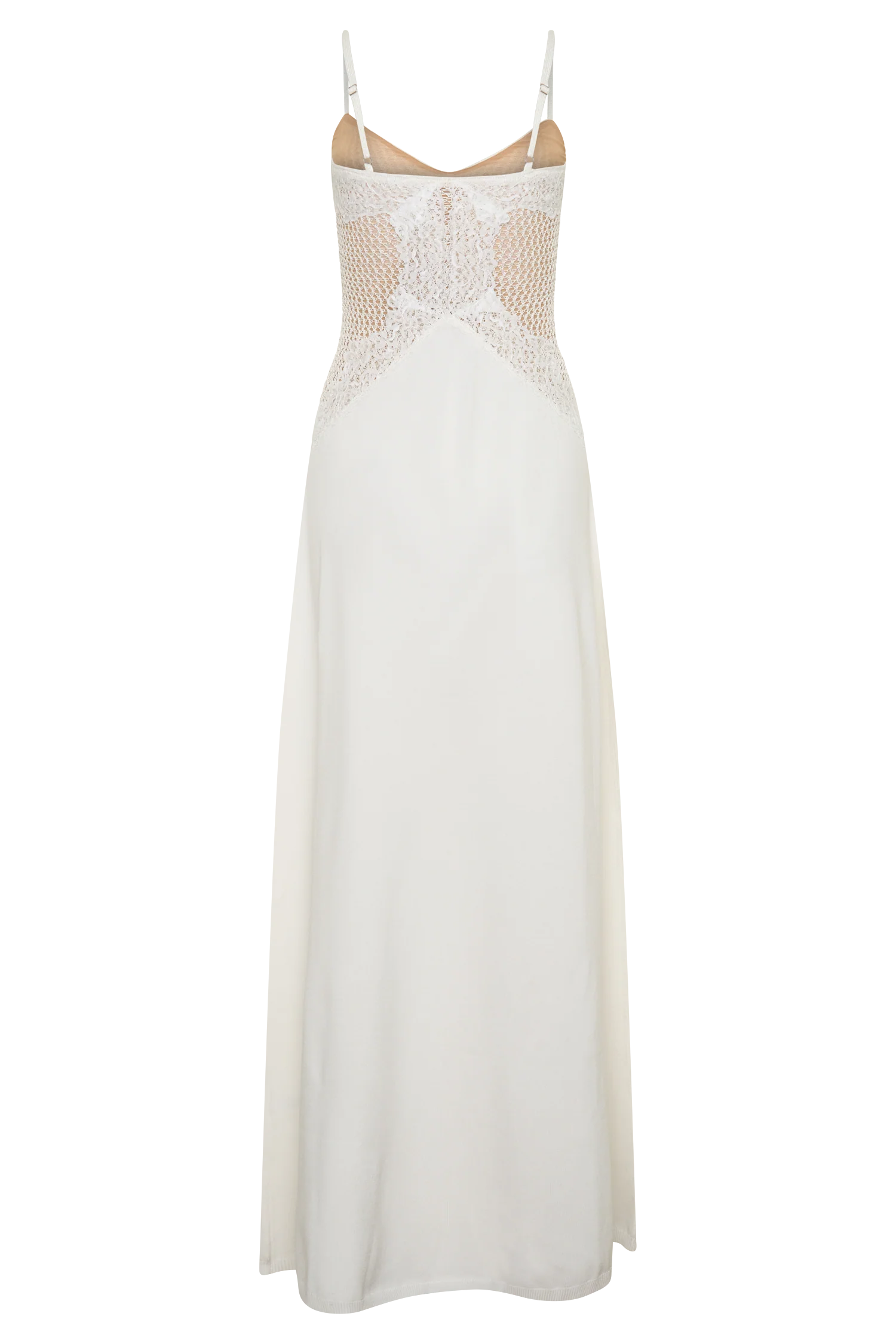 Bray Knit & Lace Maxi Dress - Ivory - Image 8