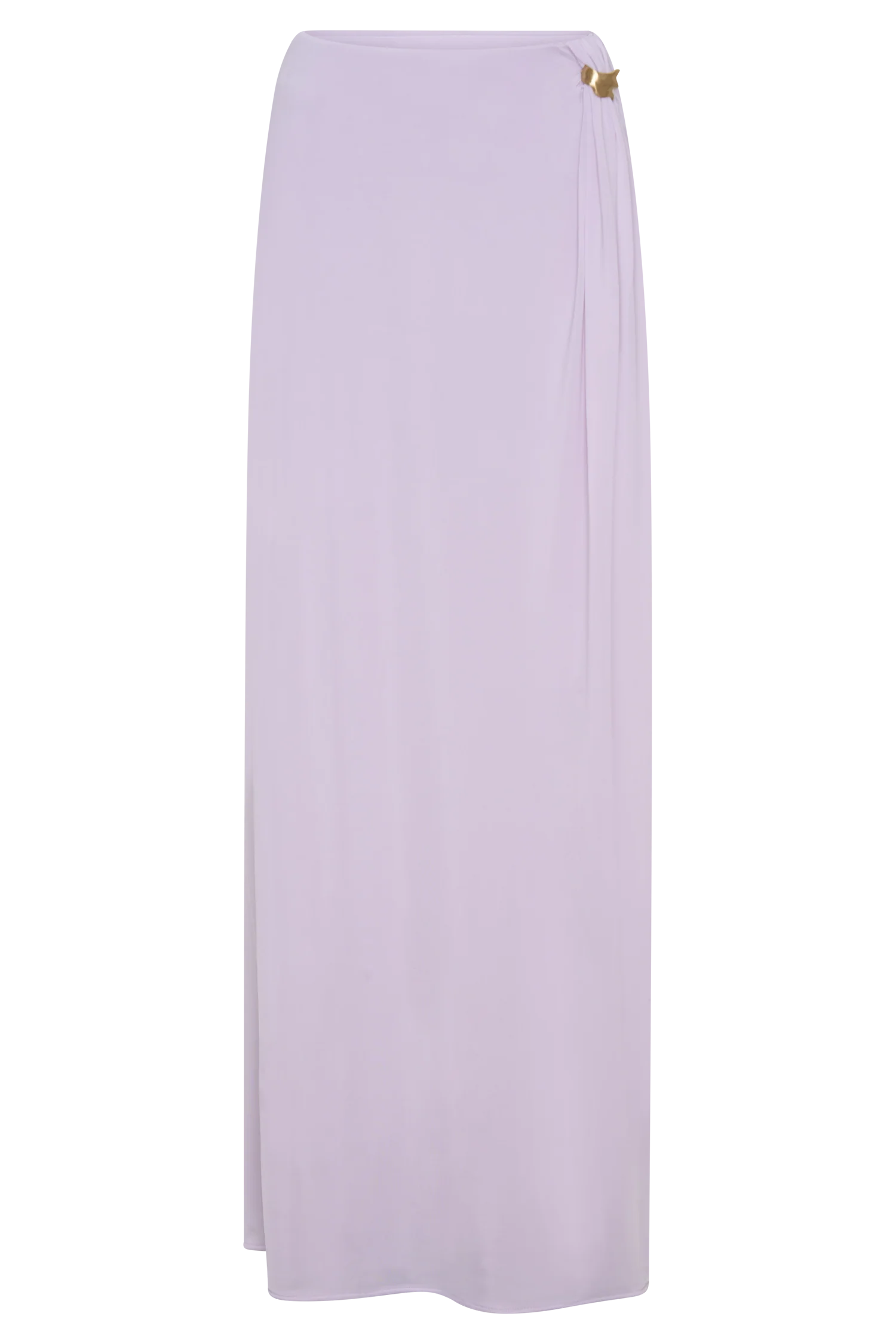 Bridget Slinky Maxi Skirt With Hardware - Dusty Lilac - Image 9