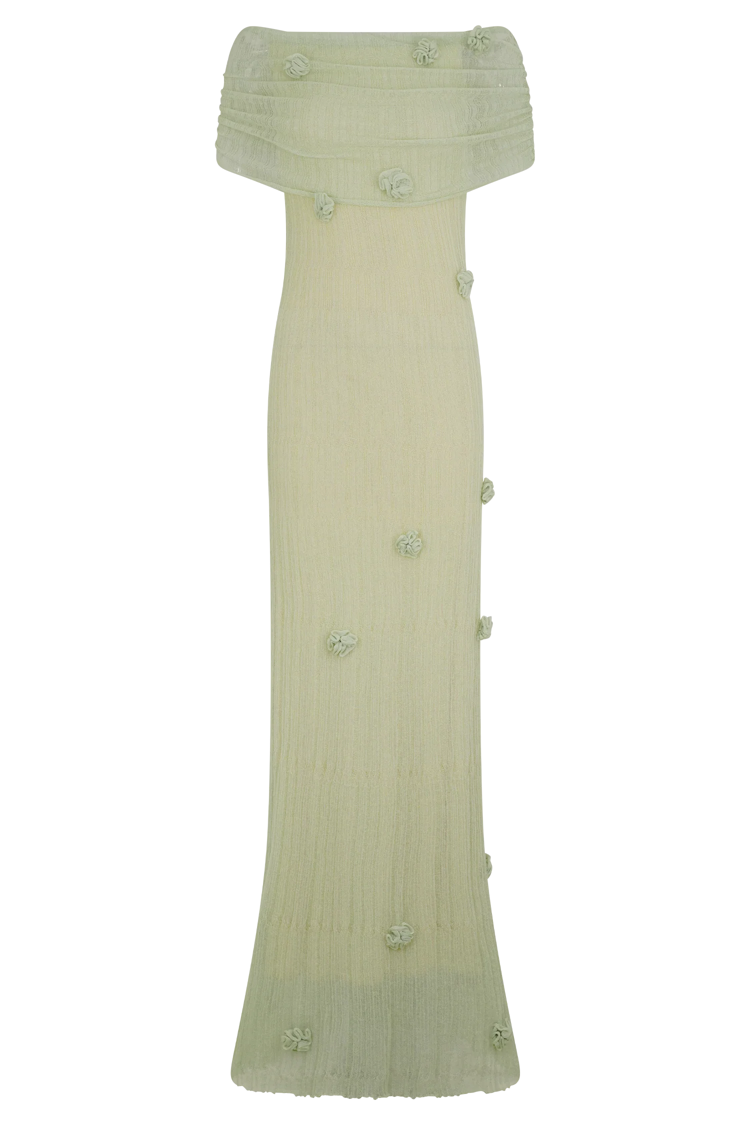 Brynn Orchid Knit Maxi Dress - Pastel Green - Image 7