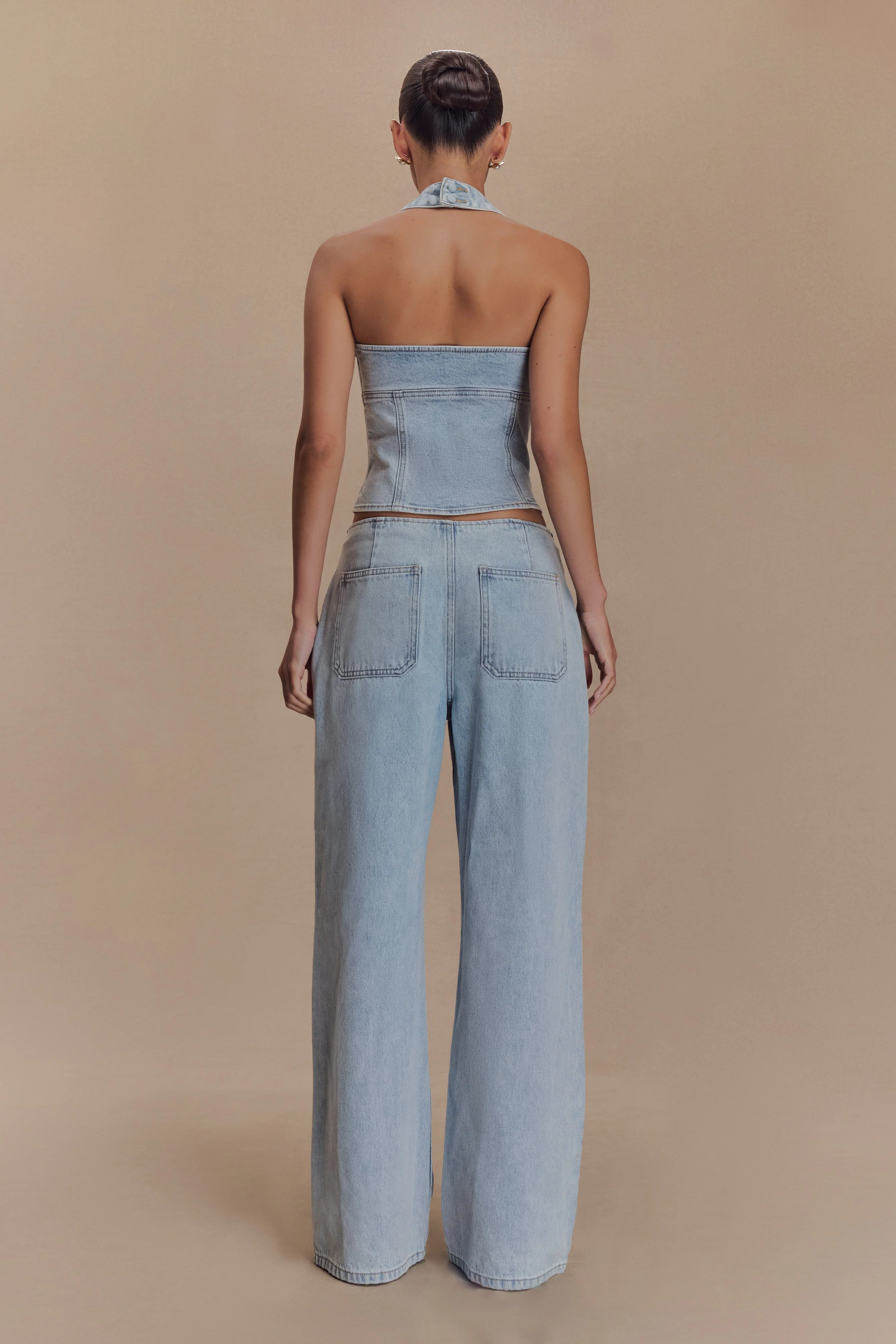 Caitlin Mid Rise Denim Jeans - Light Blue - Image 6