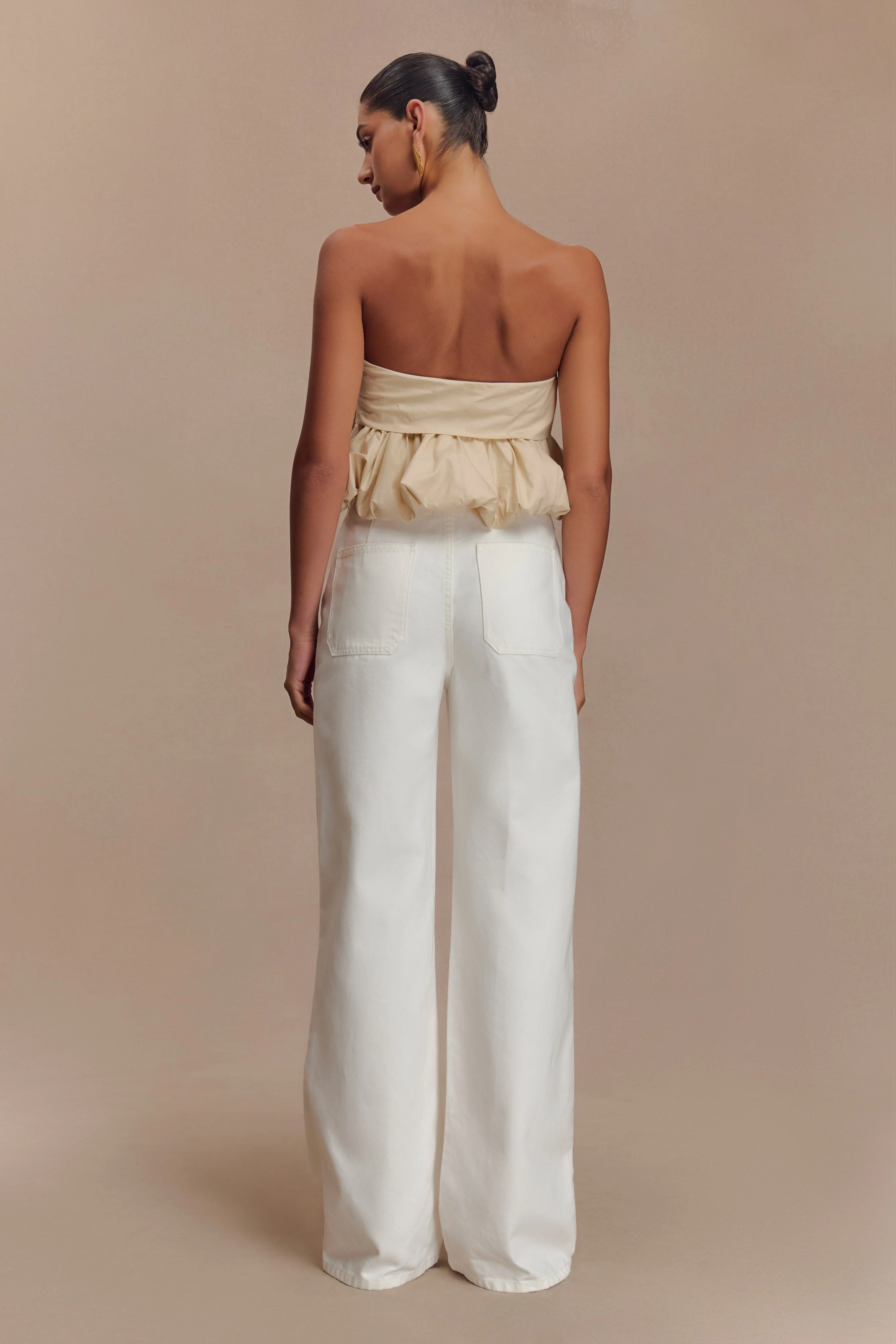 Caitlin Mid Rise Denim Jeans - White - Image 7