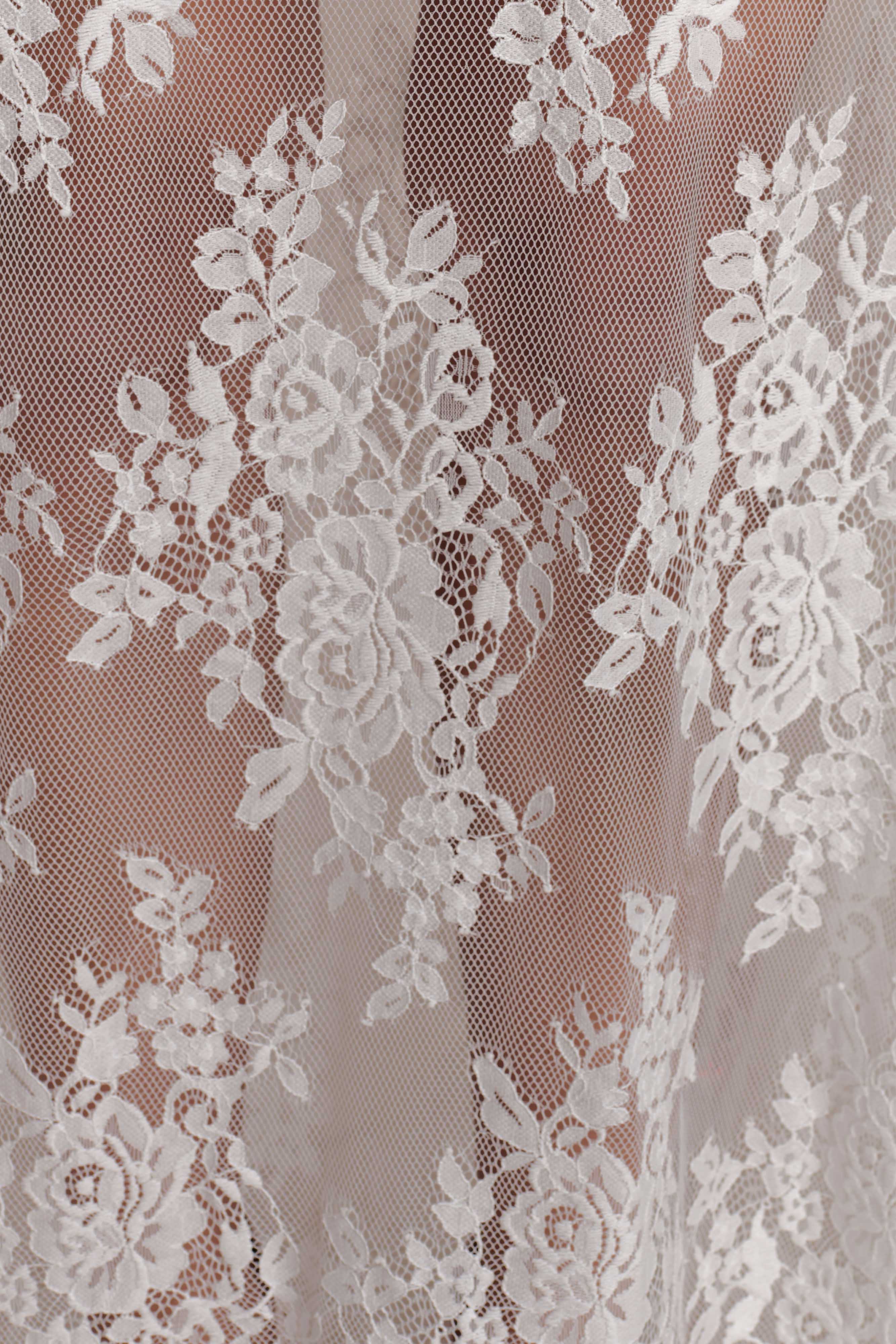 Camille Beaded Satin And Lace Maxi Skirt - Ivory - Image 5