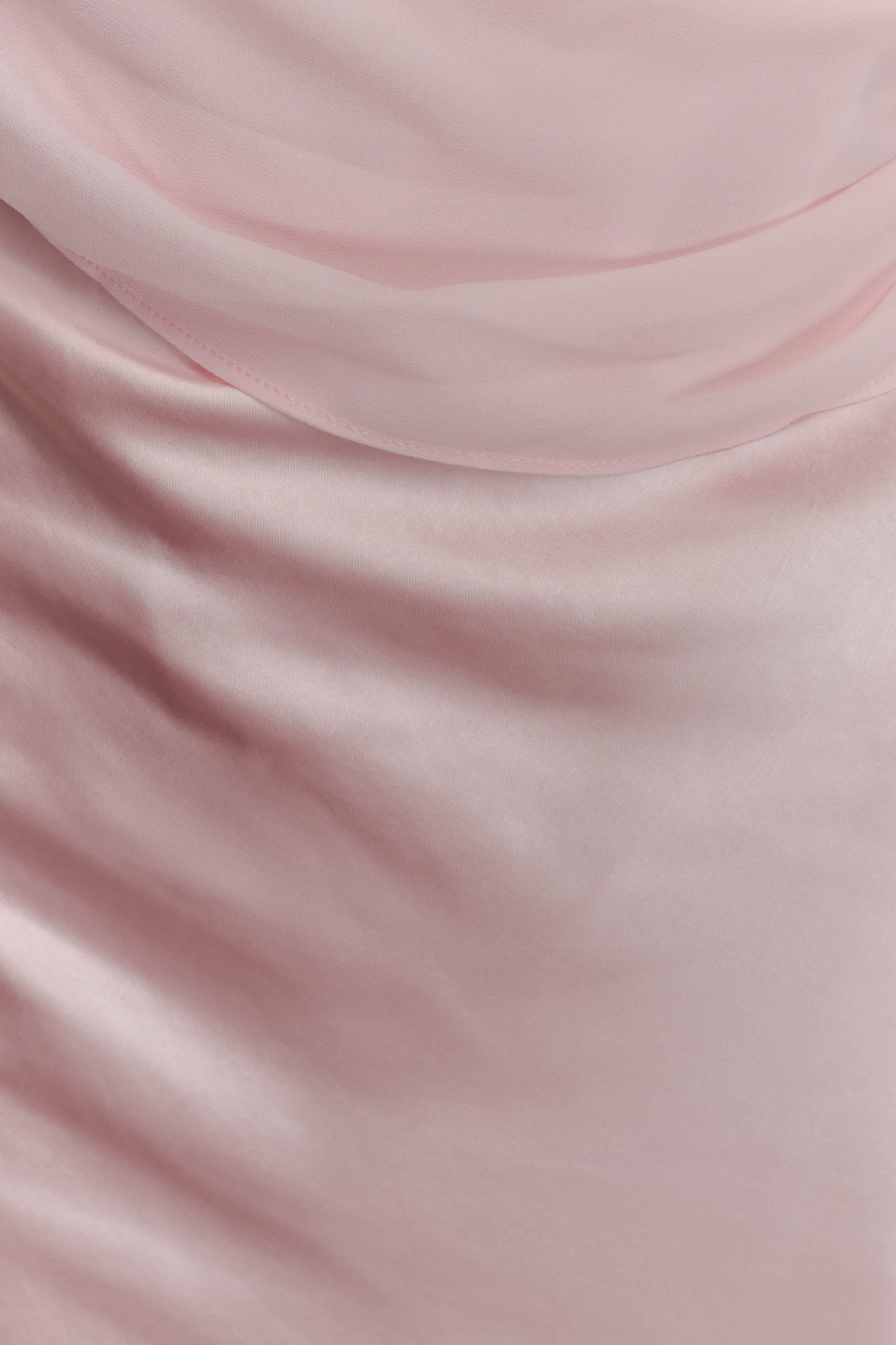 Carah Satin And Chiffon Maxi Dress - Pale Pink - Image 5