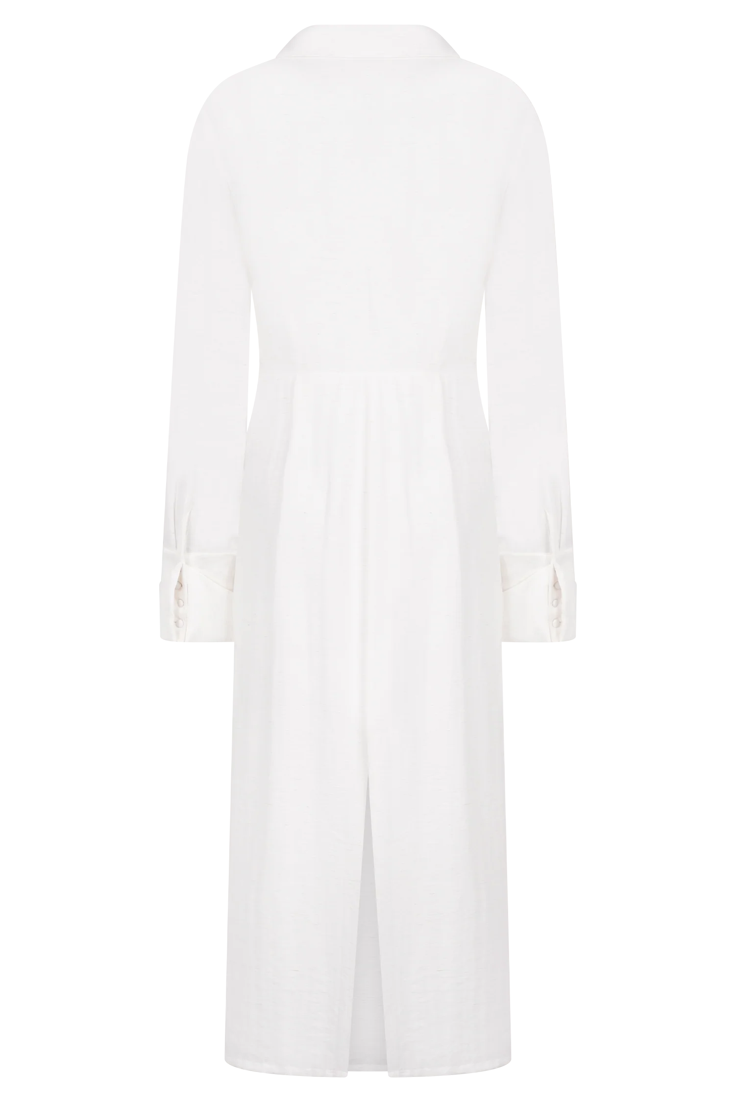 Cecilie Cut Out Shirt Midi Dress - White - Image 6