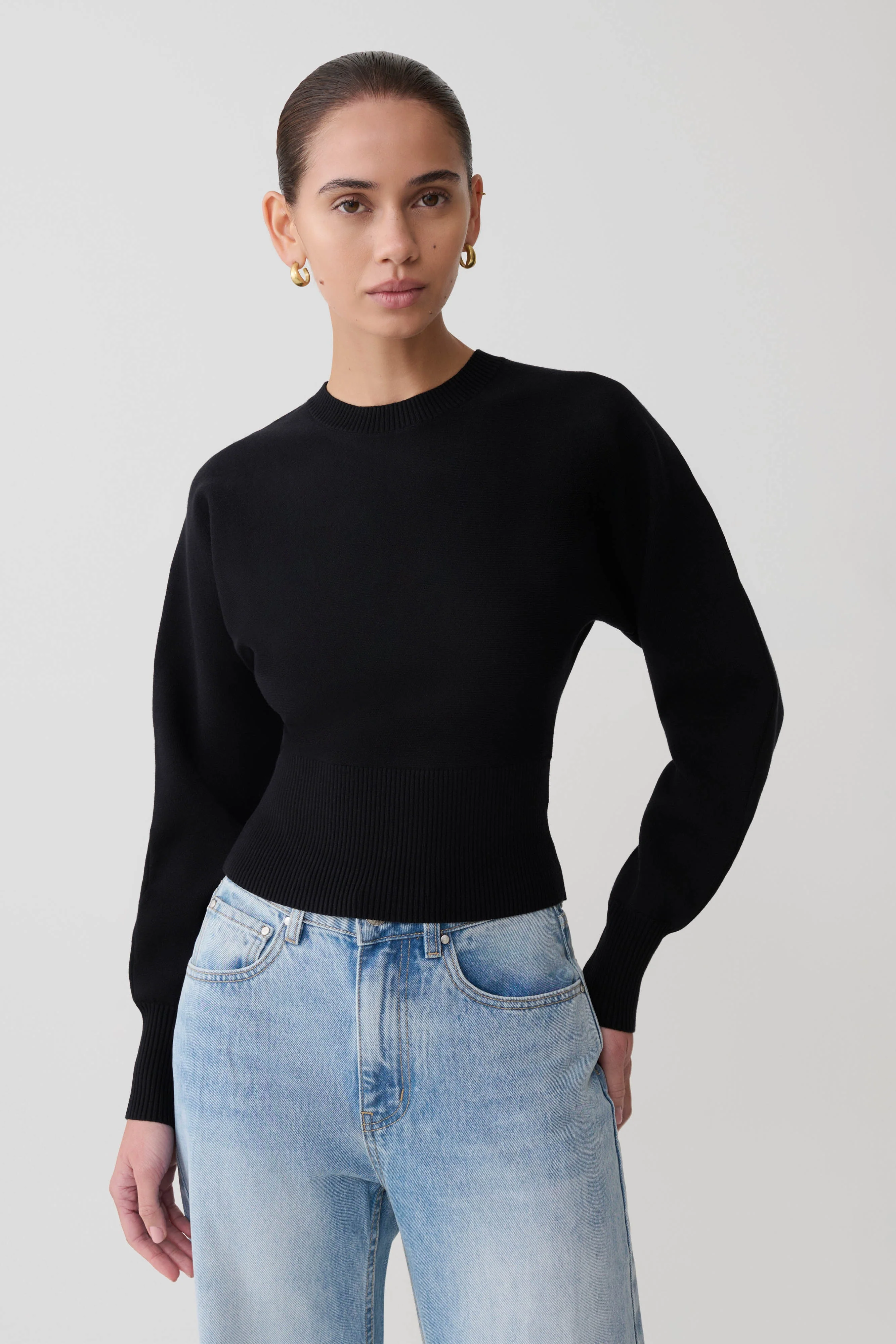 Ciaralee Cinched Waist Jumper - Black - Image 4