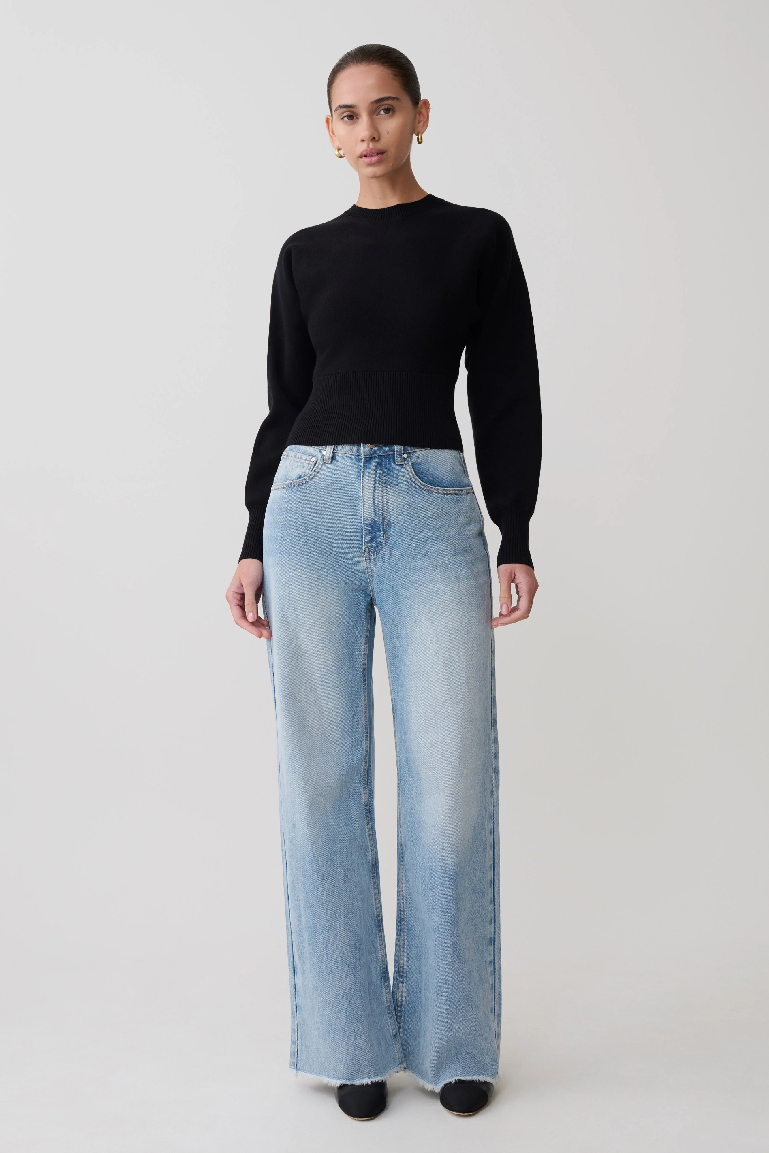 Ciaralee Cinched Waist Jumper - Black - Image 7
