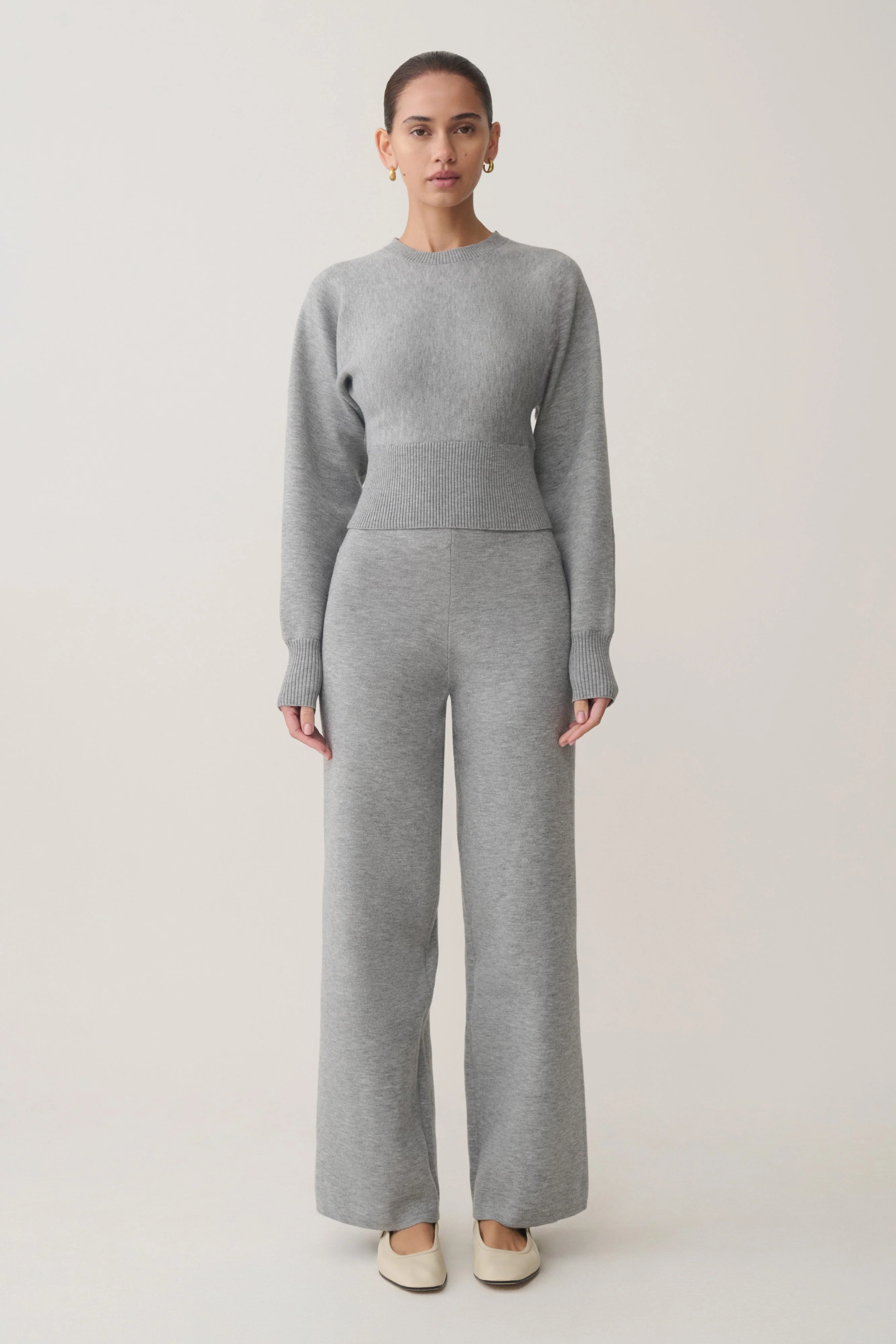 Ciaralee Cinched Waist Jumper - Grey Marle - Image 4