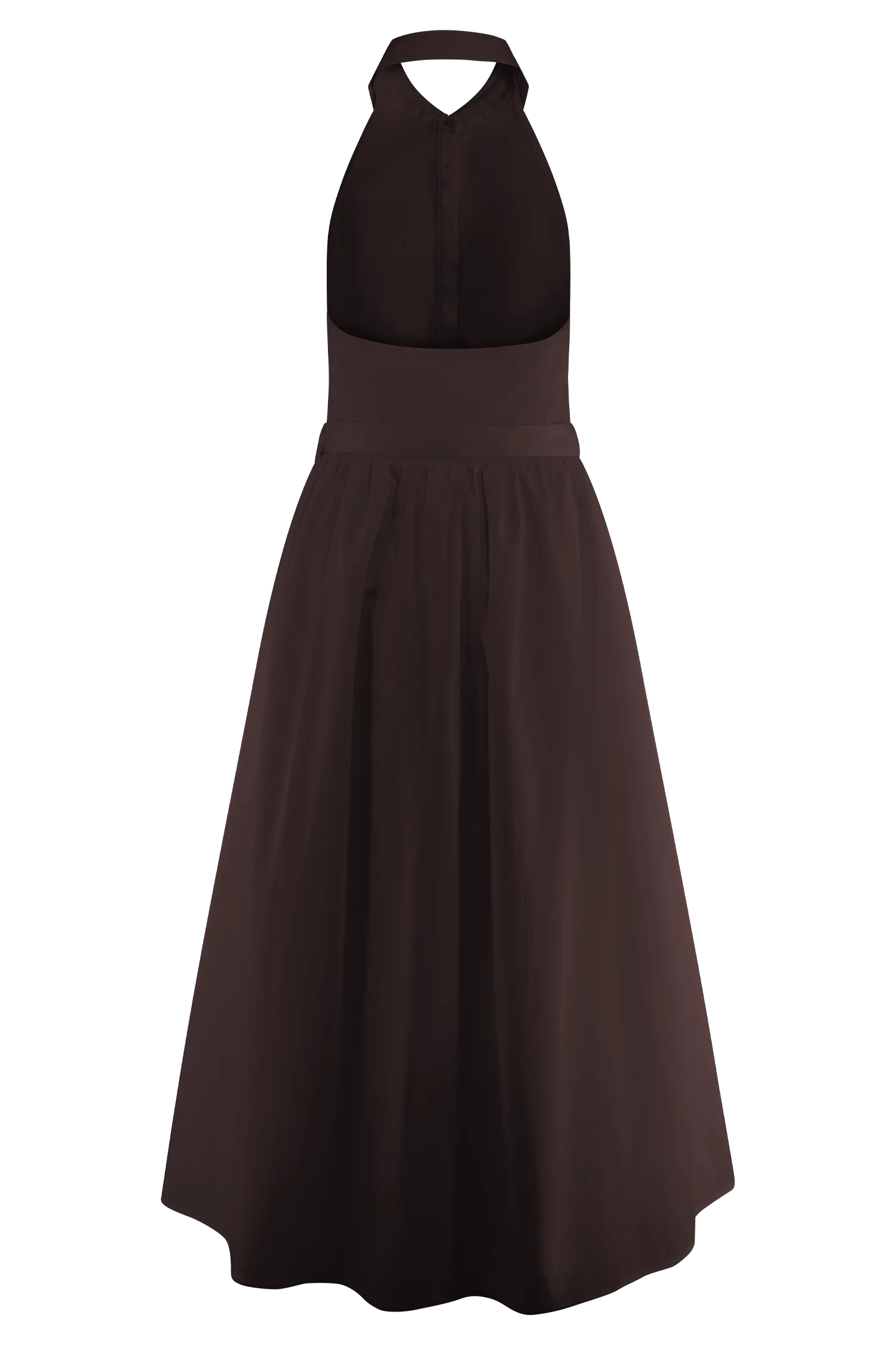 Cindy Collared Midi Dress - Chocolate - Image 8
