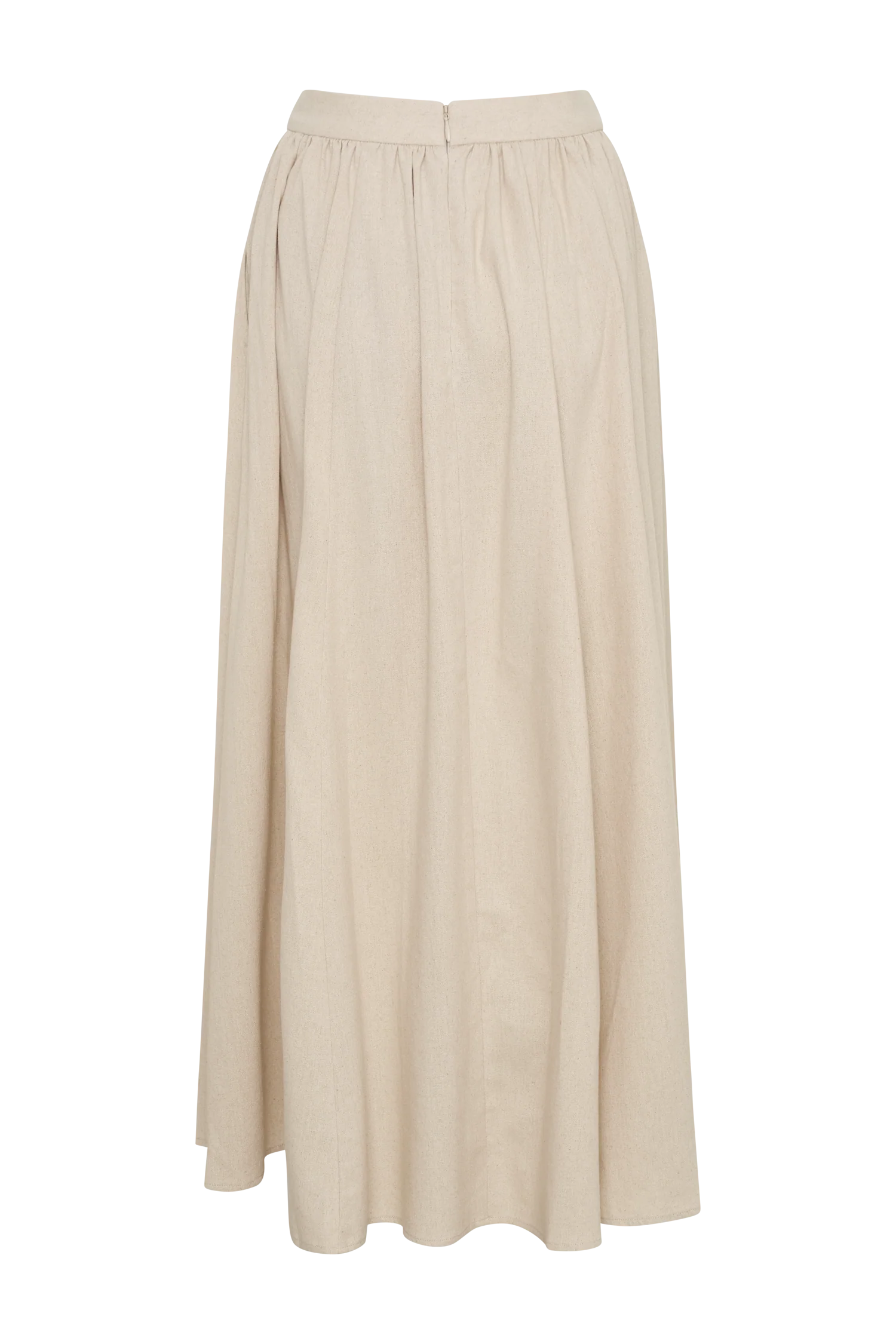 Clarence Linen A-Line Maxi Skirt - Natural - Image 10