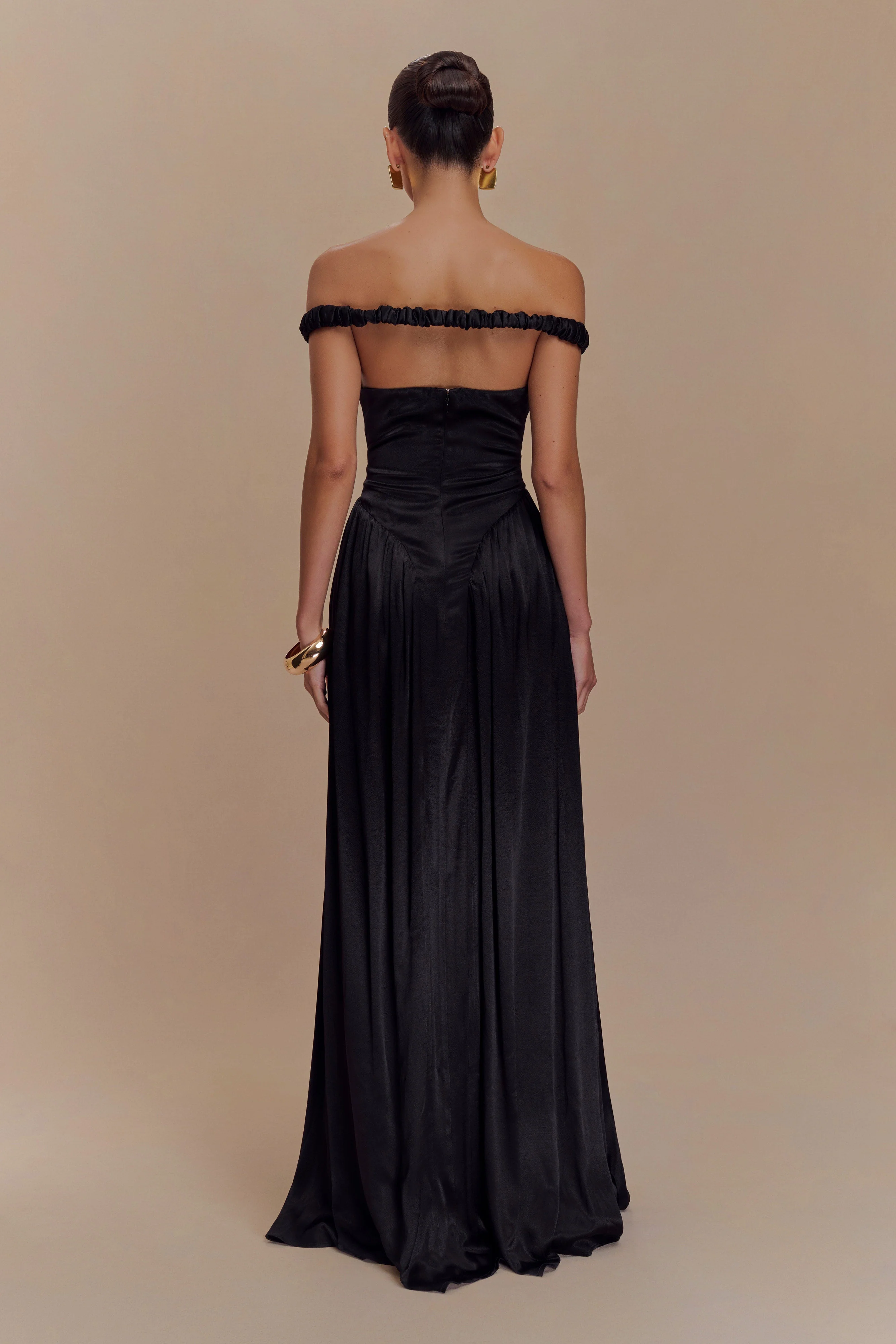 Coco Dropped Waist Maxi Dress - Black - Image 4