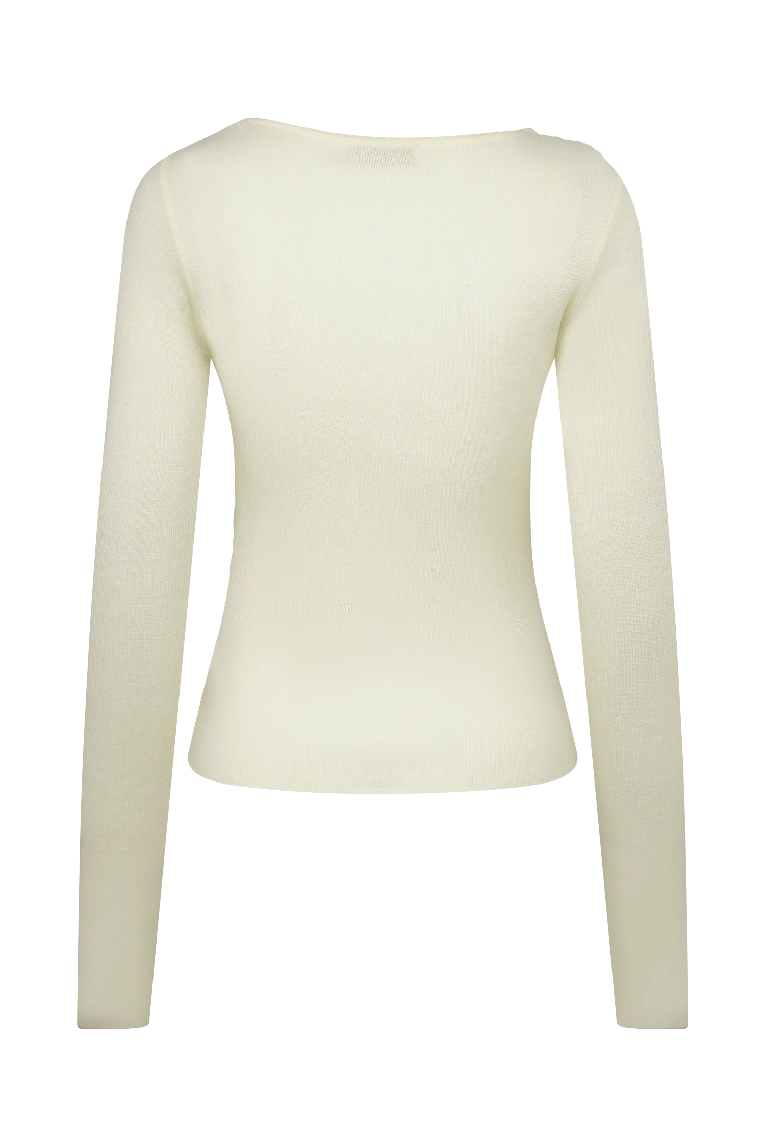 Culver Draped Twist Knit Top - Cream - Image 6