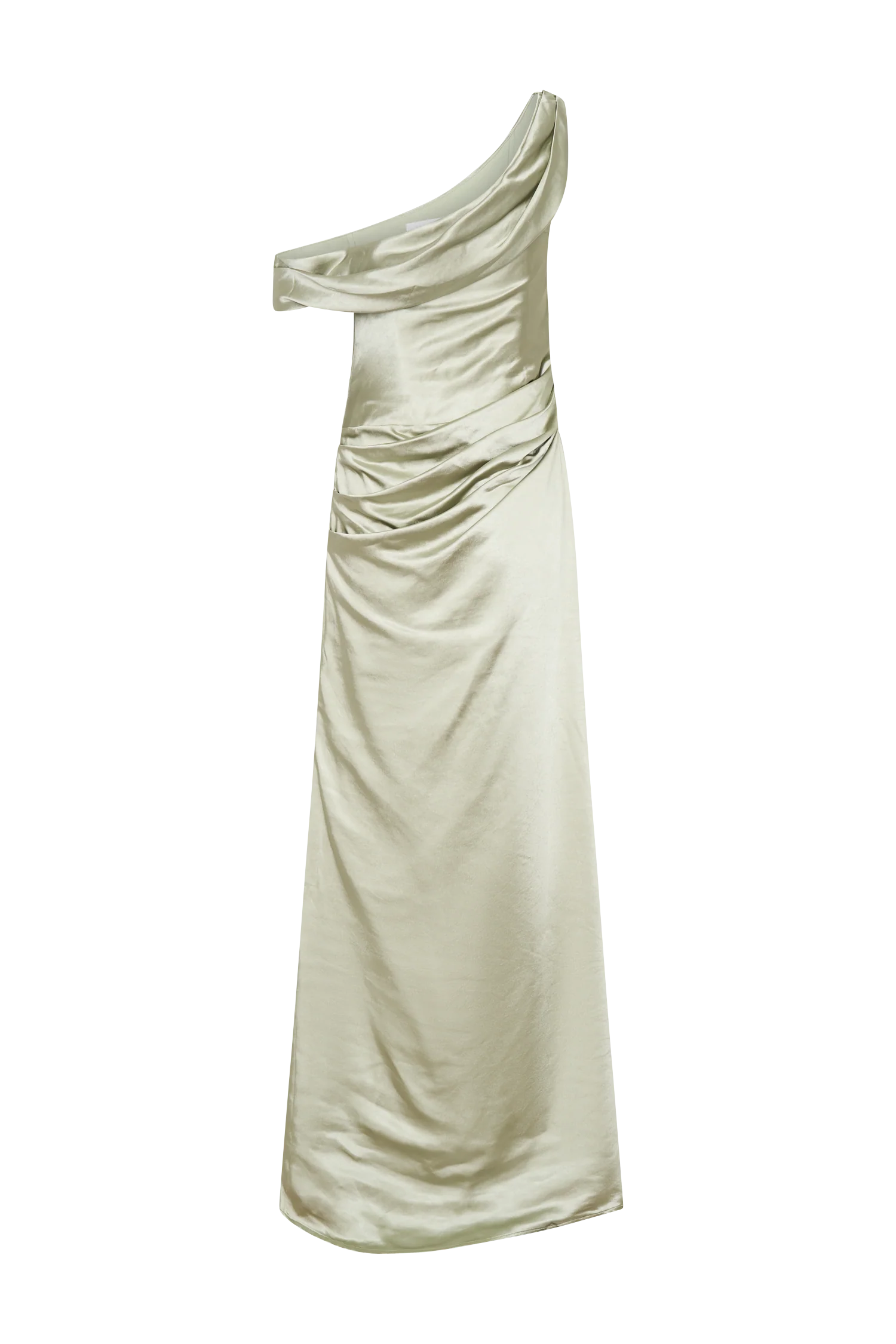 Dalia Off Shoulder Satin Maxi Dress - Sage - Image 12