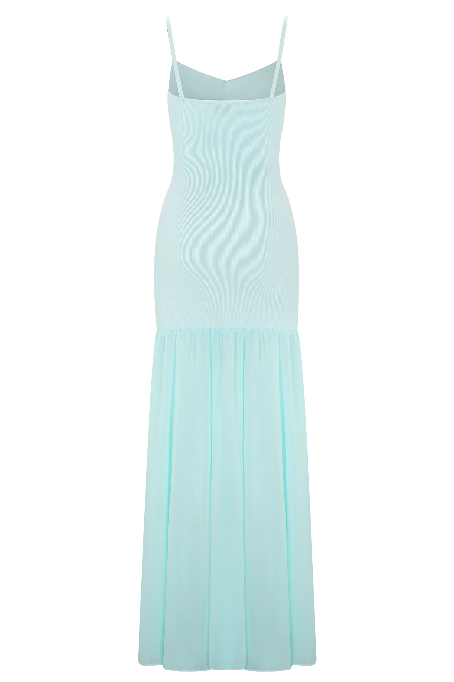 Deanne Bandage And Chiffon Knit Maxi Dress - Blue - Image 7