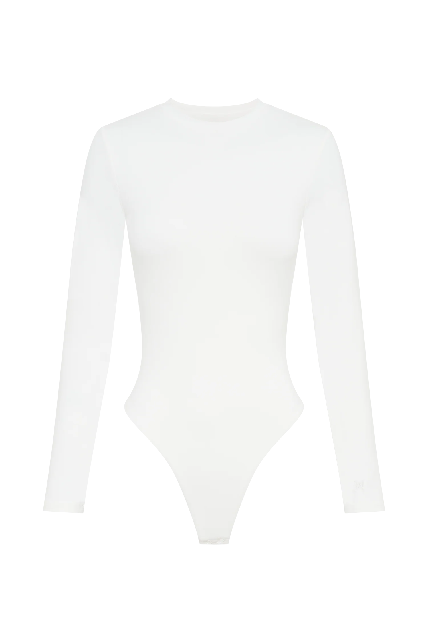 Delilah Long Sleeve Crew Neck Bodysuit - White - Image 10