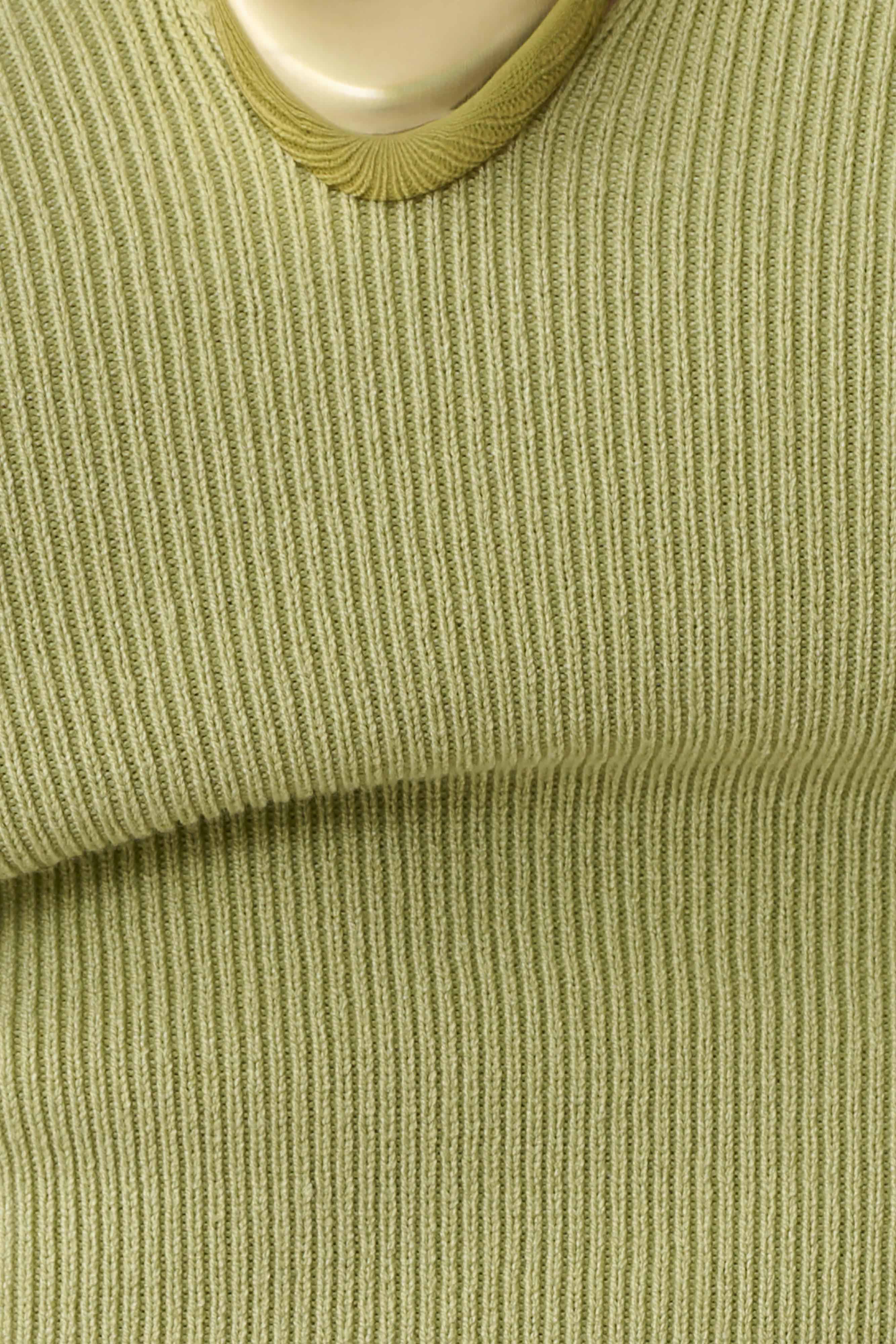 Dimitri Knit Halter Top With Hardware - Light Olive - Image 9