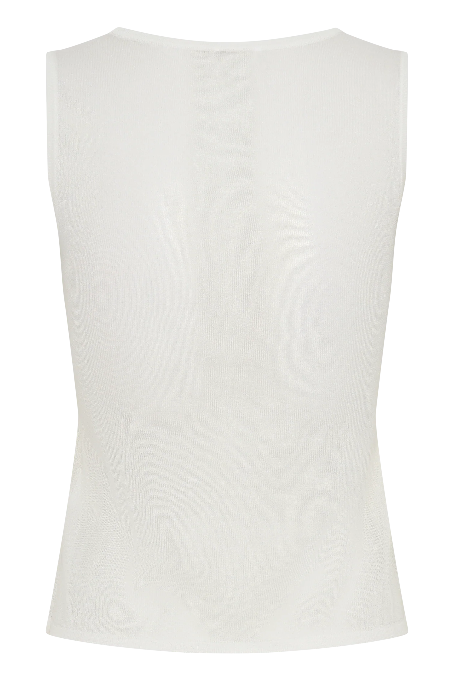 Dollie Sheer Knit Tank Top - Ivory - Image 12