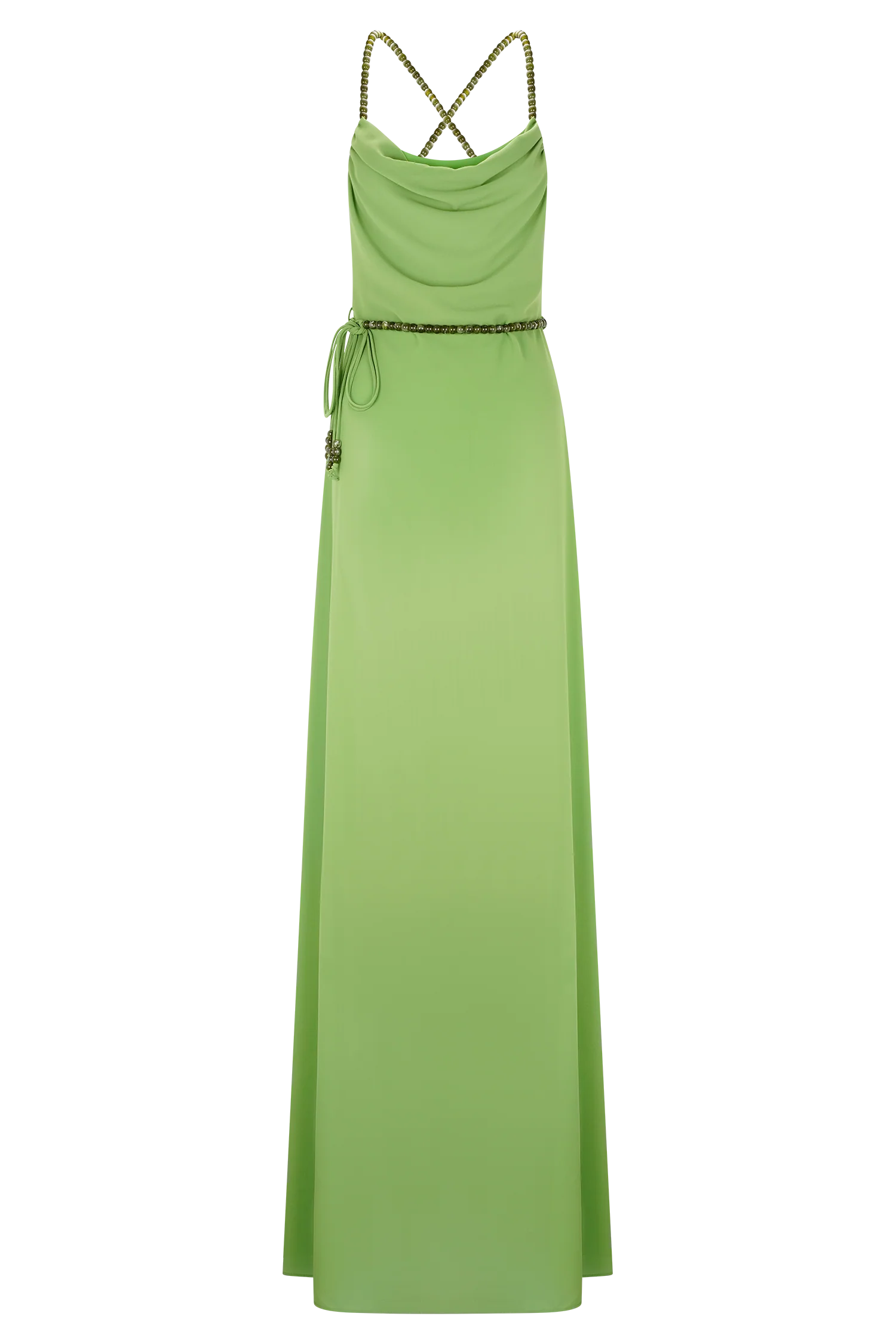 Elaine Chiffon Beaded Maxi Dress - Green - Image 7