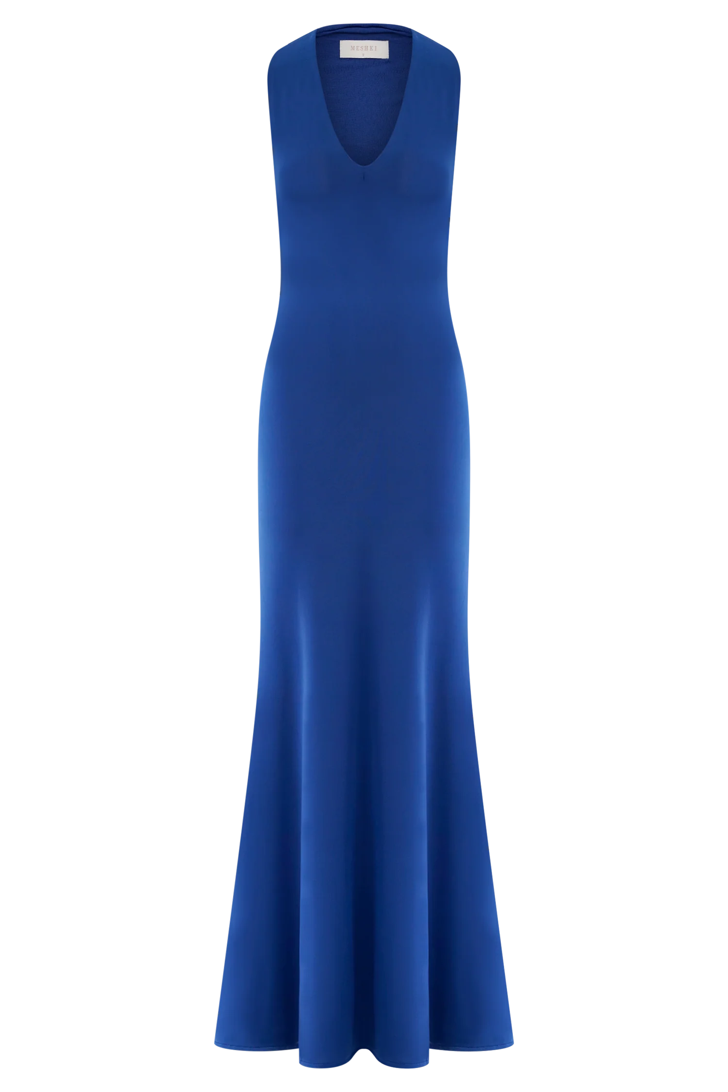 Elke Slinky V Neck Maxi Dress - Cobalt - Image 8