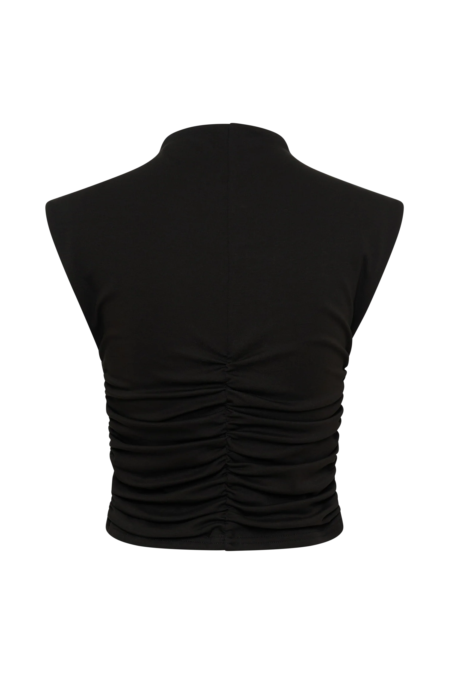 Ellia High Neck Sleeveless Top - Black - Image 5