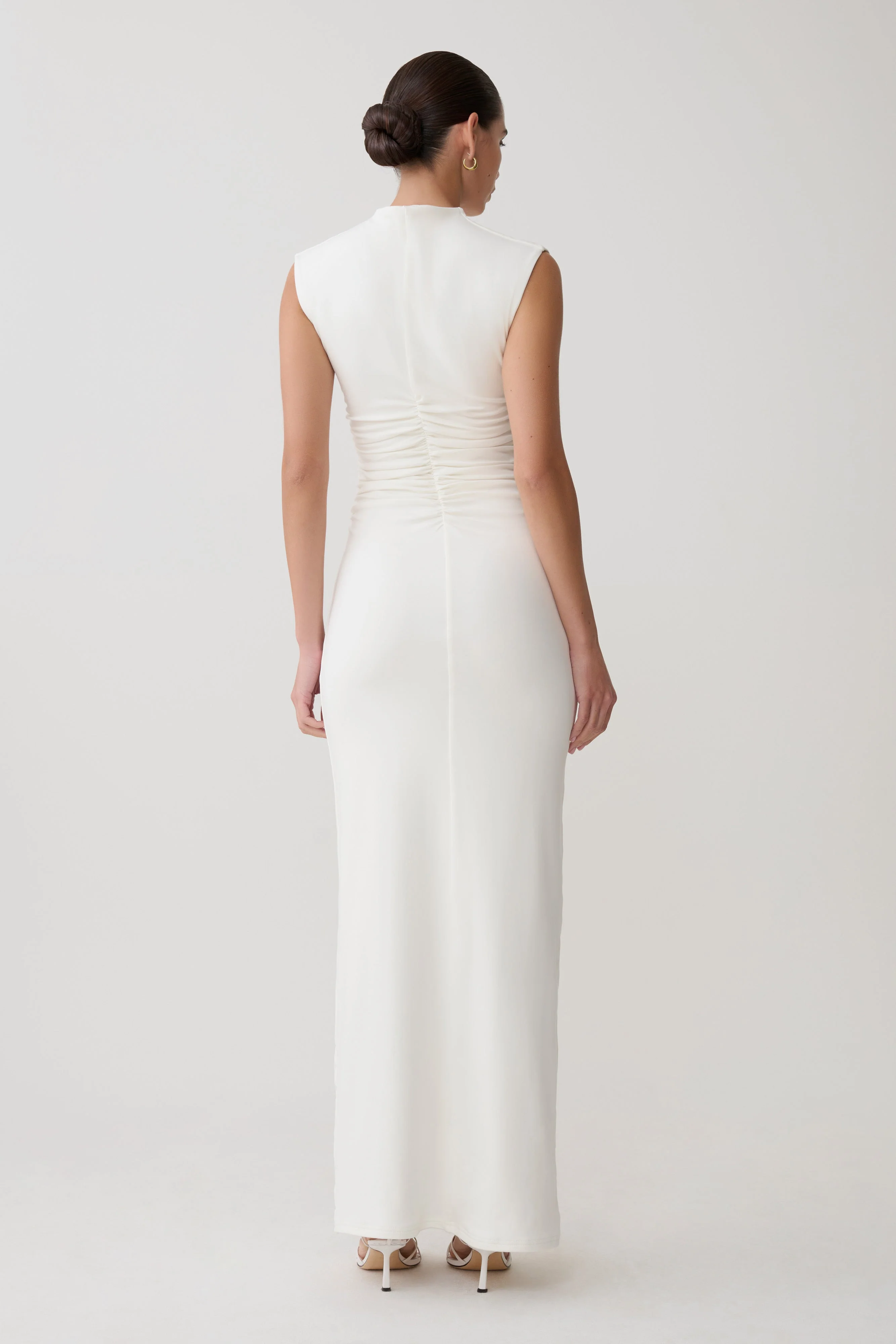 Elliot High Neck Sleeveless Maxi Dress - White - Image 2