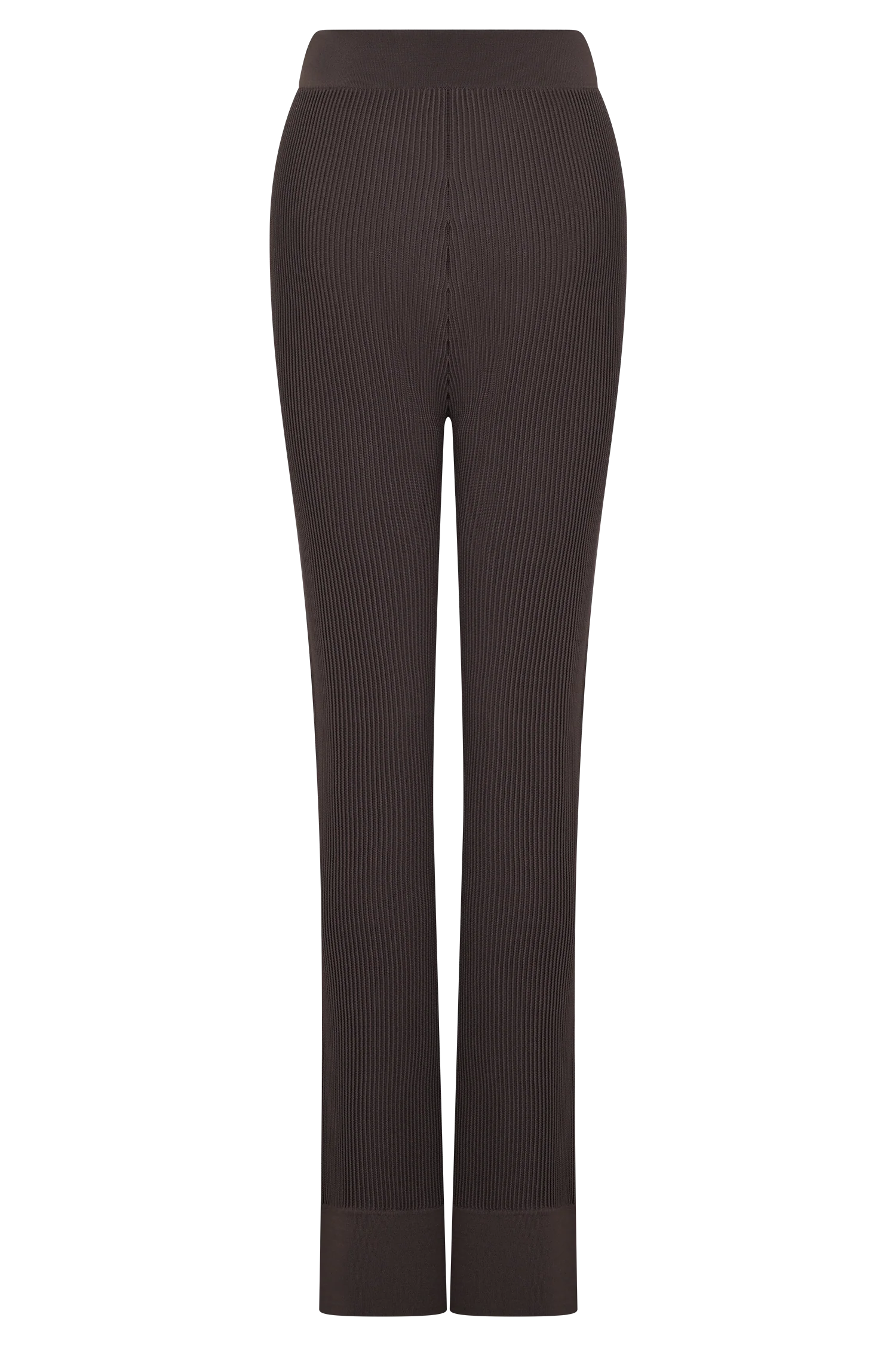 Elodie Ribbed Knit Pants - Chocolate - Image 8